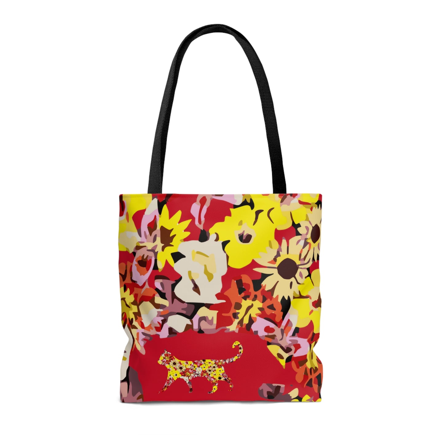 Floral Cat Tote Bag