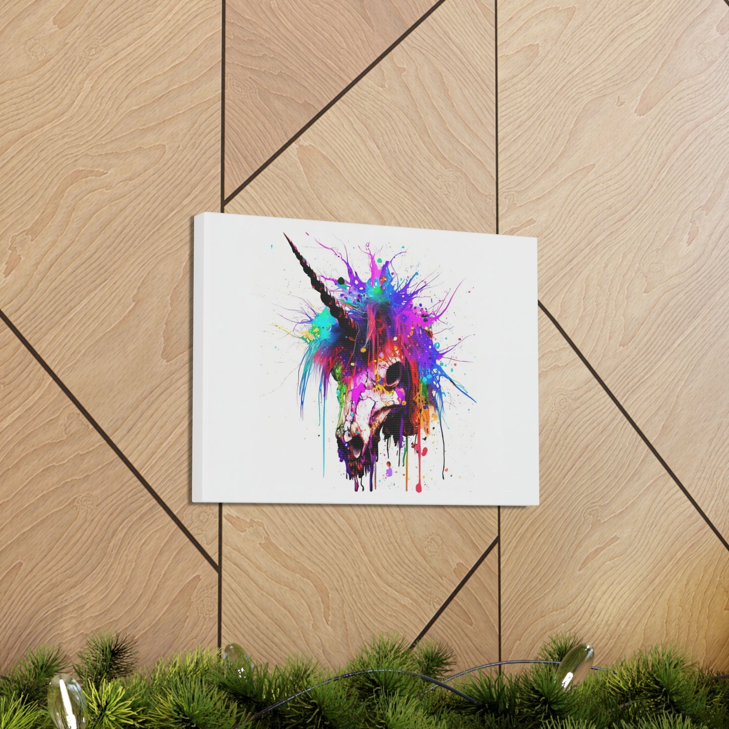 Unicorn Skull - Canvas Wall Art