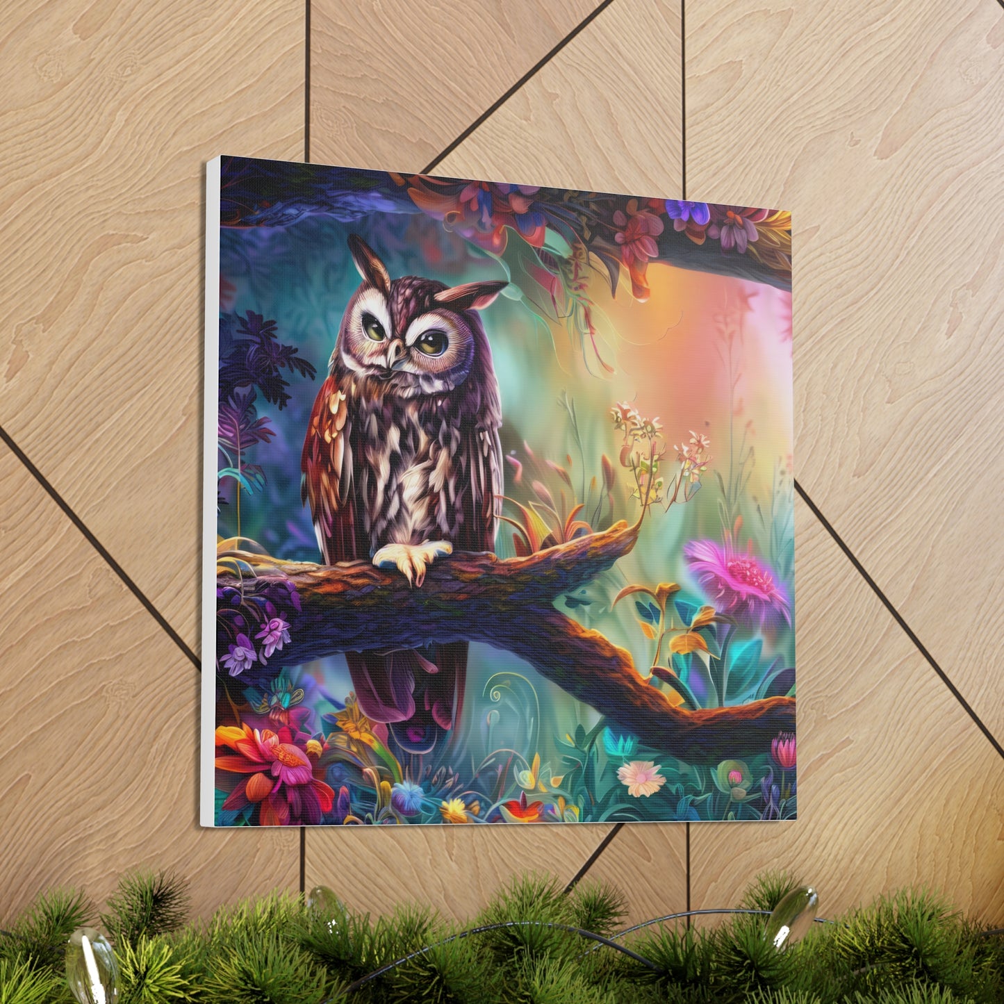 North Dakota Owl - Canvas Wall Art