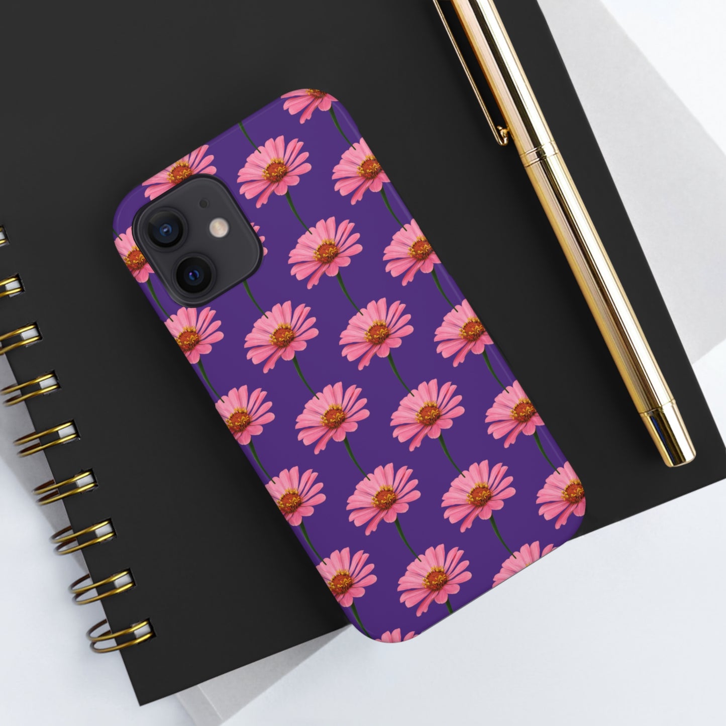 Pink Zinnia Purple Tough Phone Case