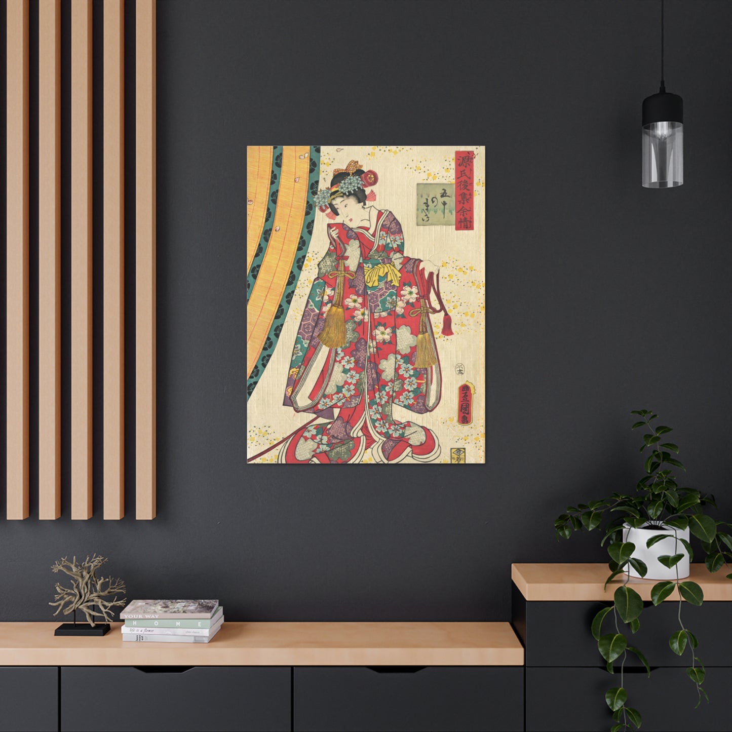 Utagawa Kunisada - Parody of the Third Princess and Kashiwagi Wall Art