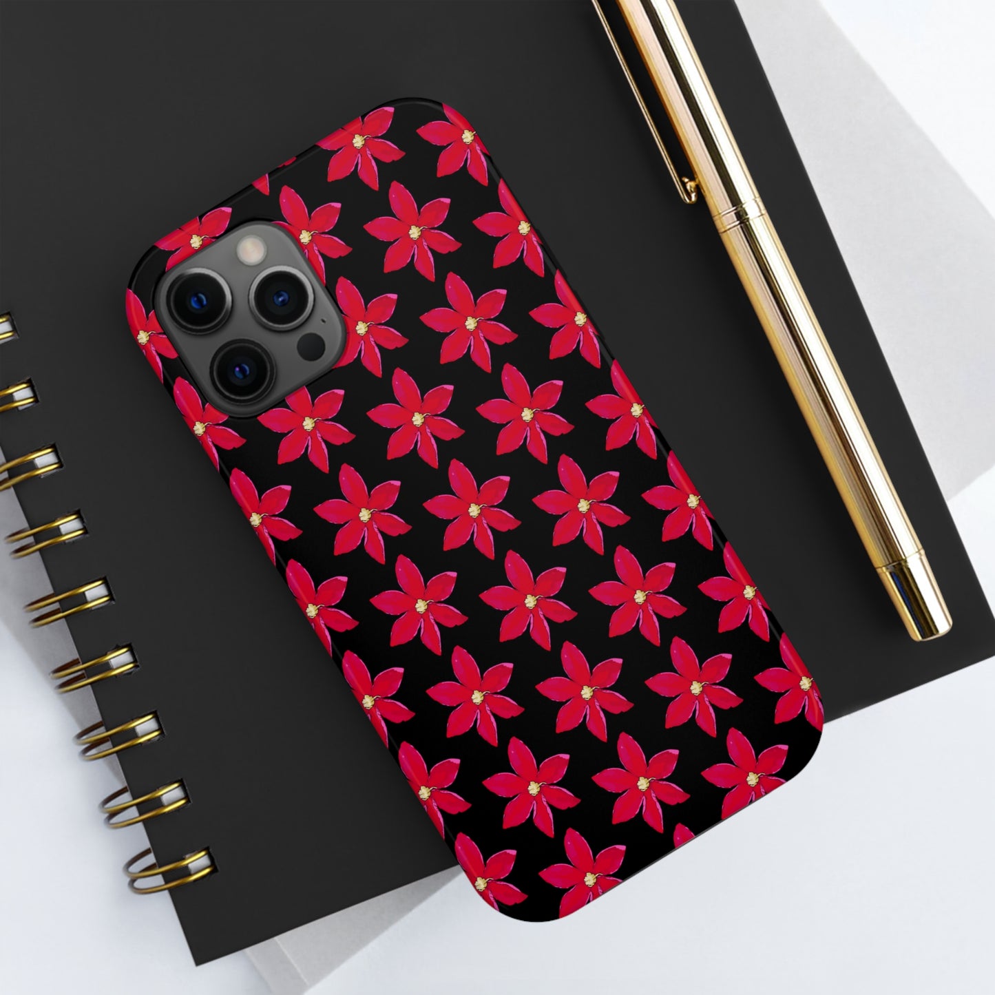 Regency Clematis Black Tough Phone Case