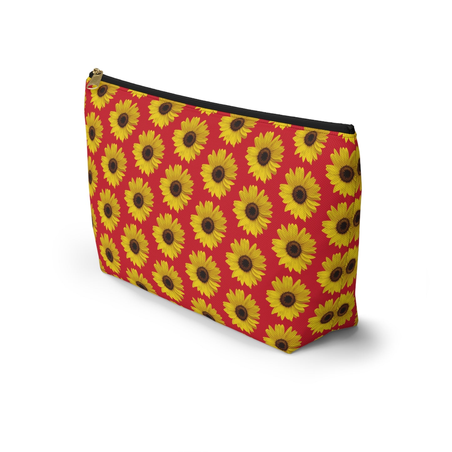 Sunflower Red Accessory Pouch w T-bottom