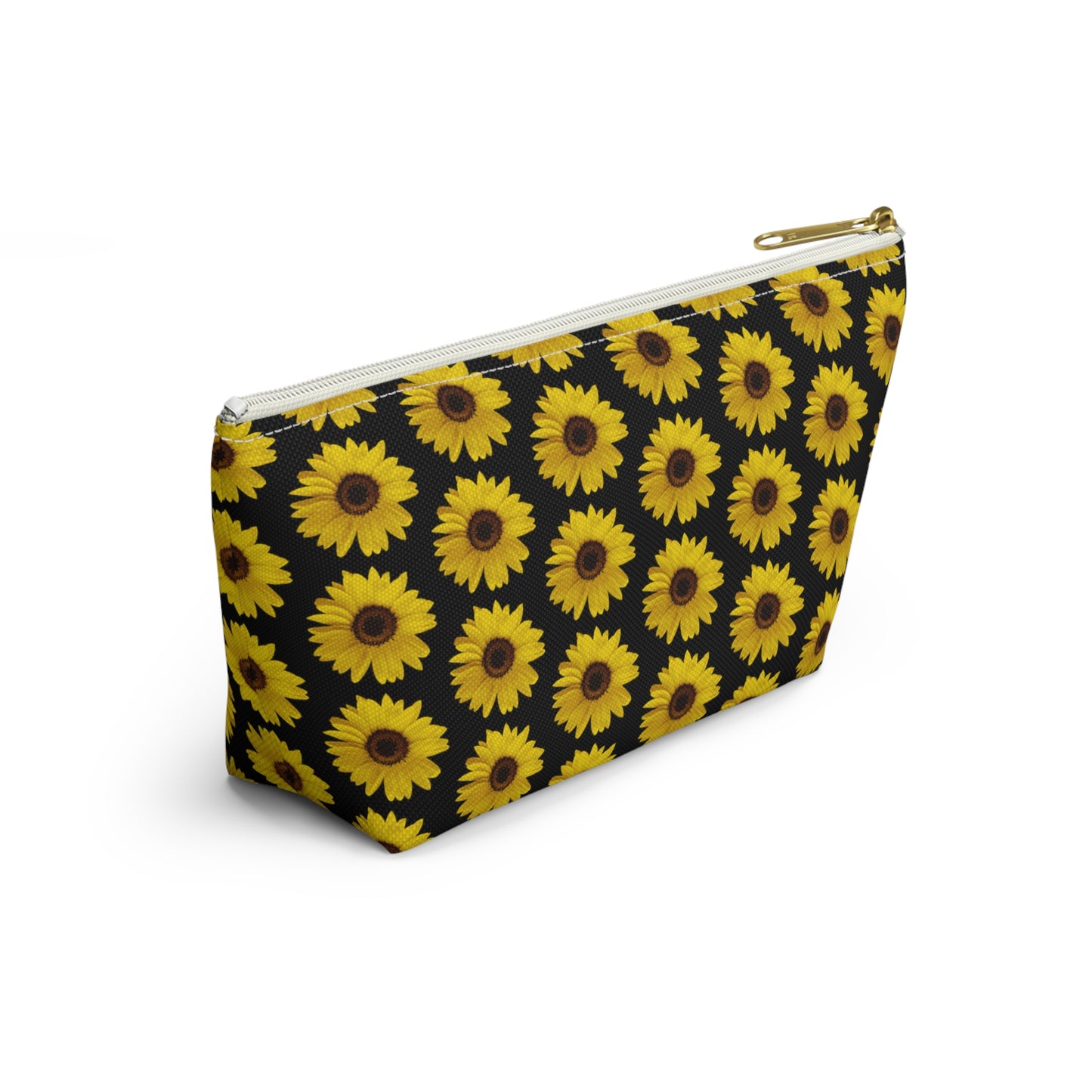 Sunflower Black Accessory Pouch w T-bottom