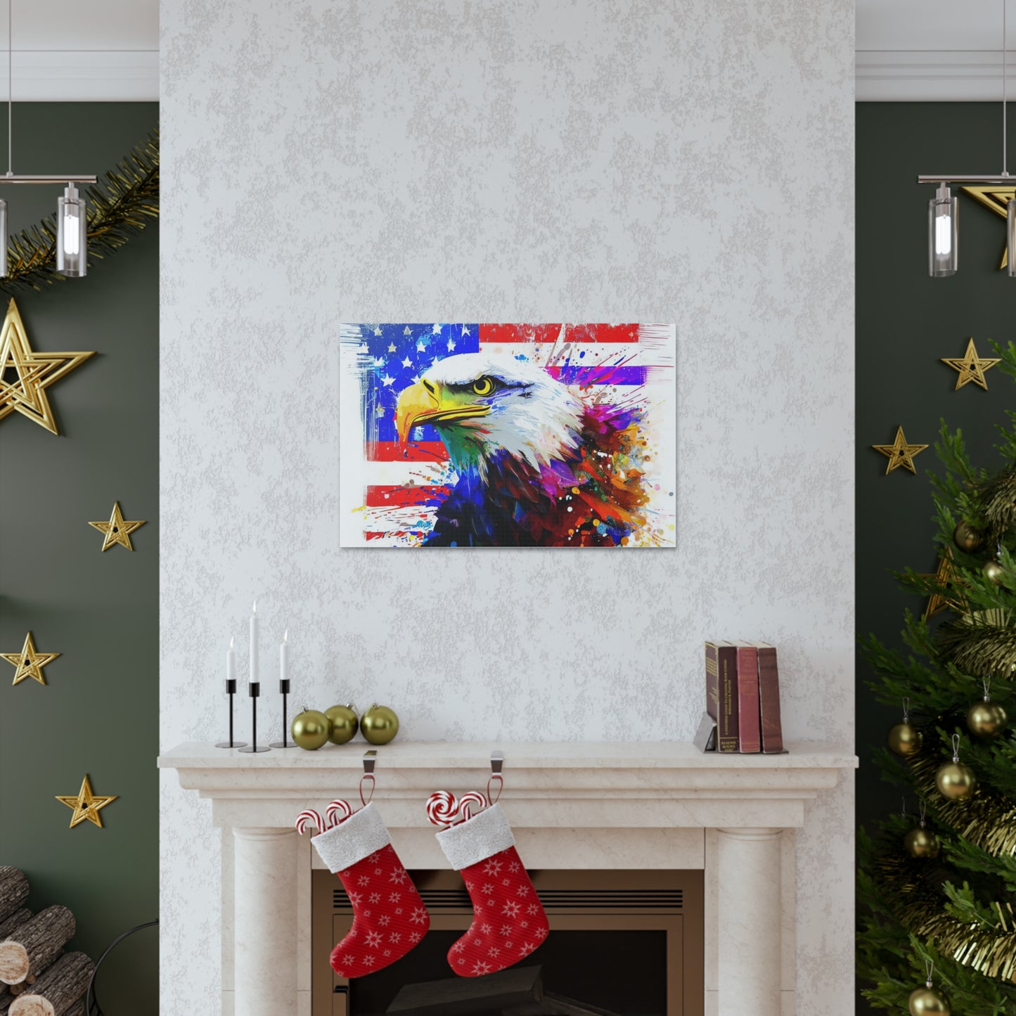 American Eagle Flag  - Canvas Wall Art