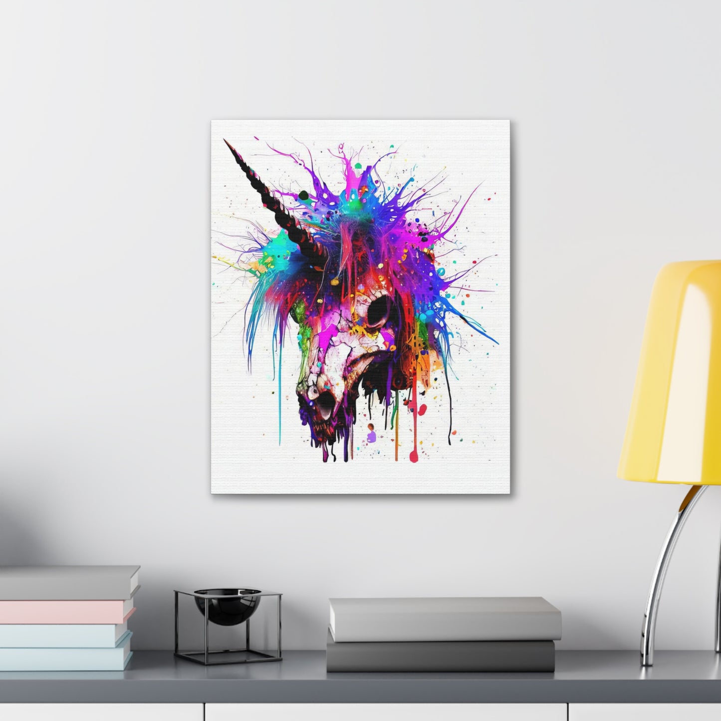 Unicorn Skull - Canvas Wall Art