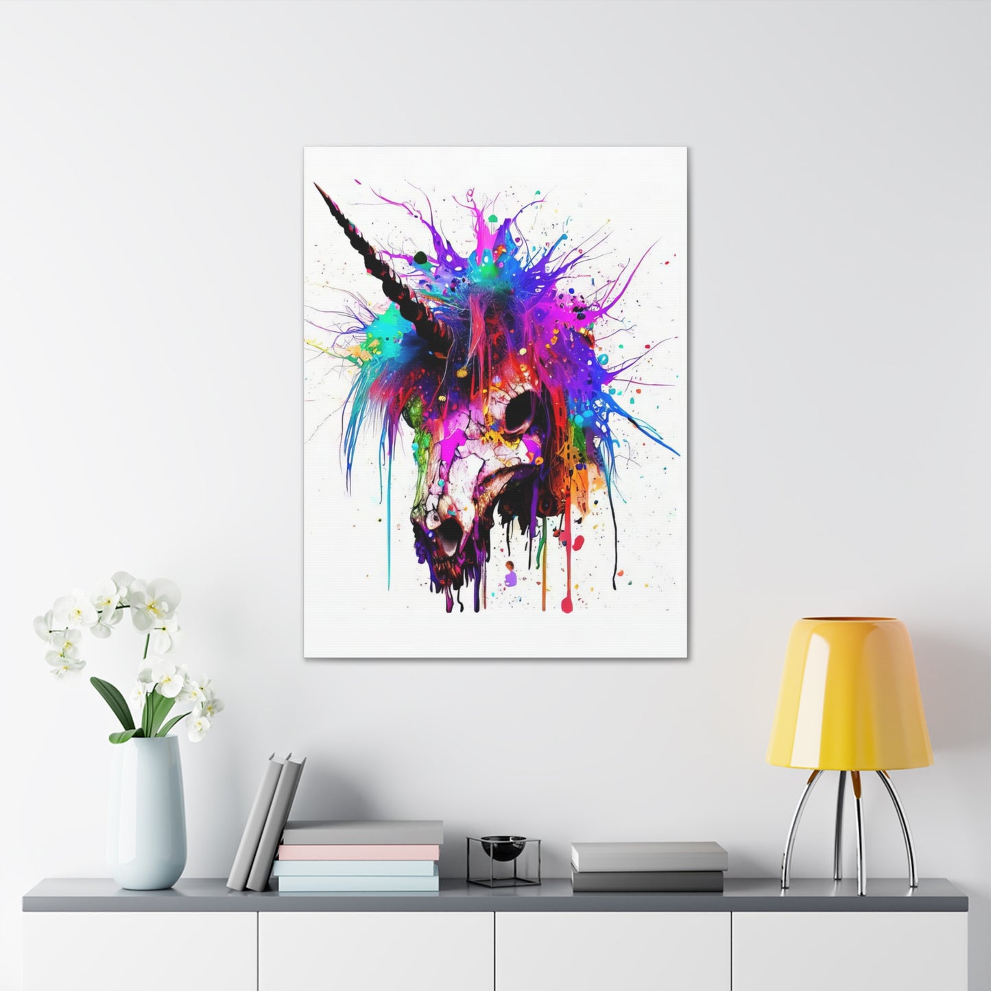 Unicorn Skull - Canvas Wall Art