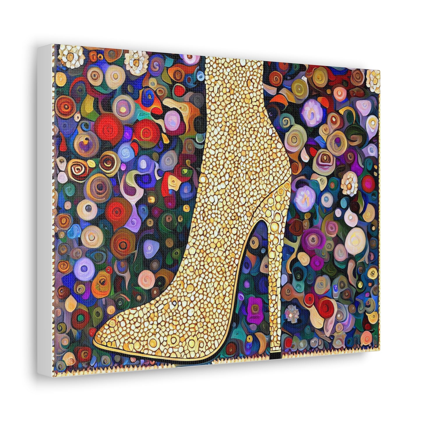 Gold Shoe  - Canvas Wall Art