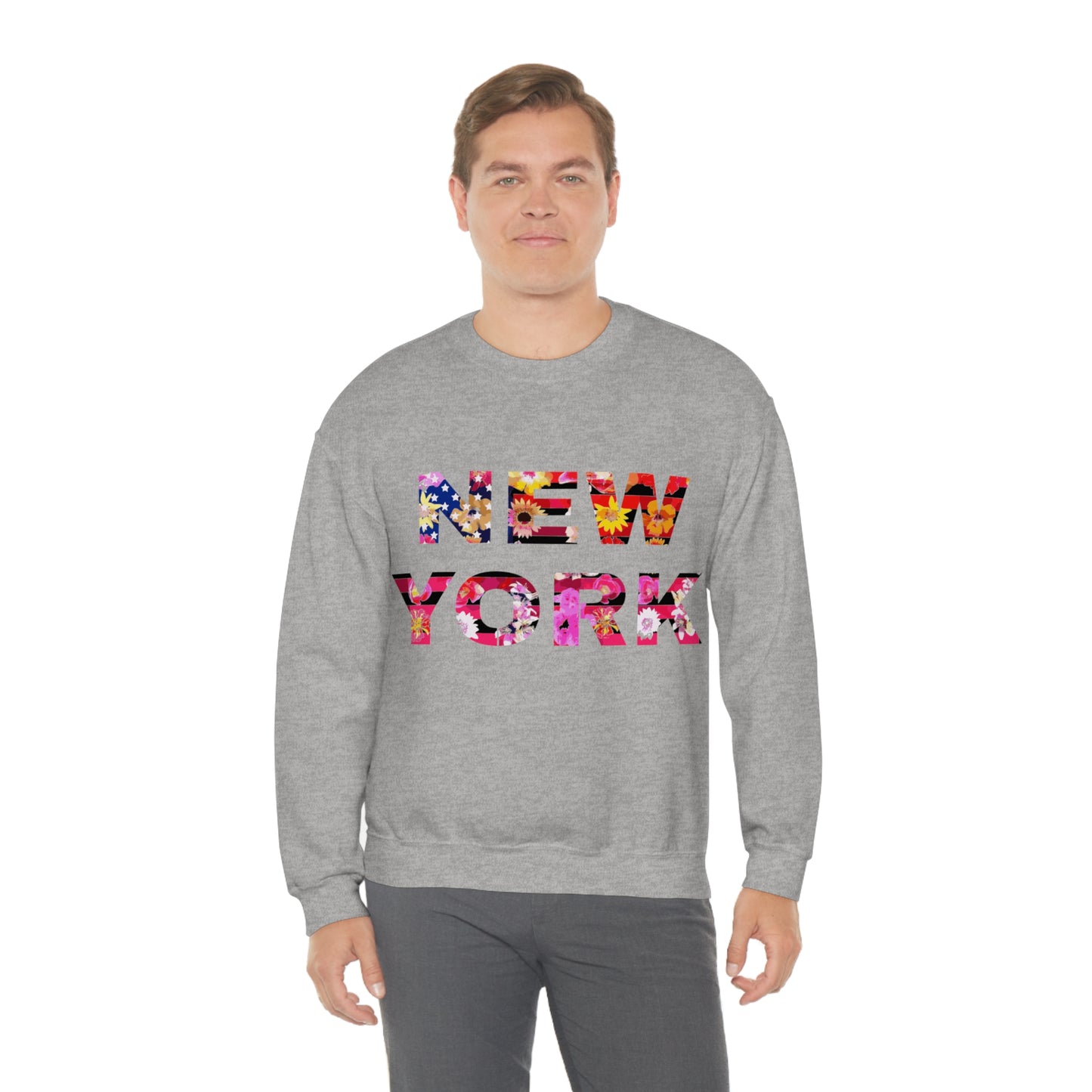 New York Floral Heavy Blend Sweatshirt