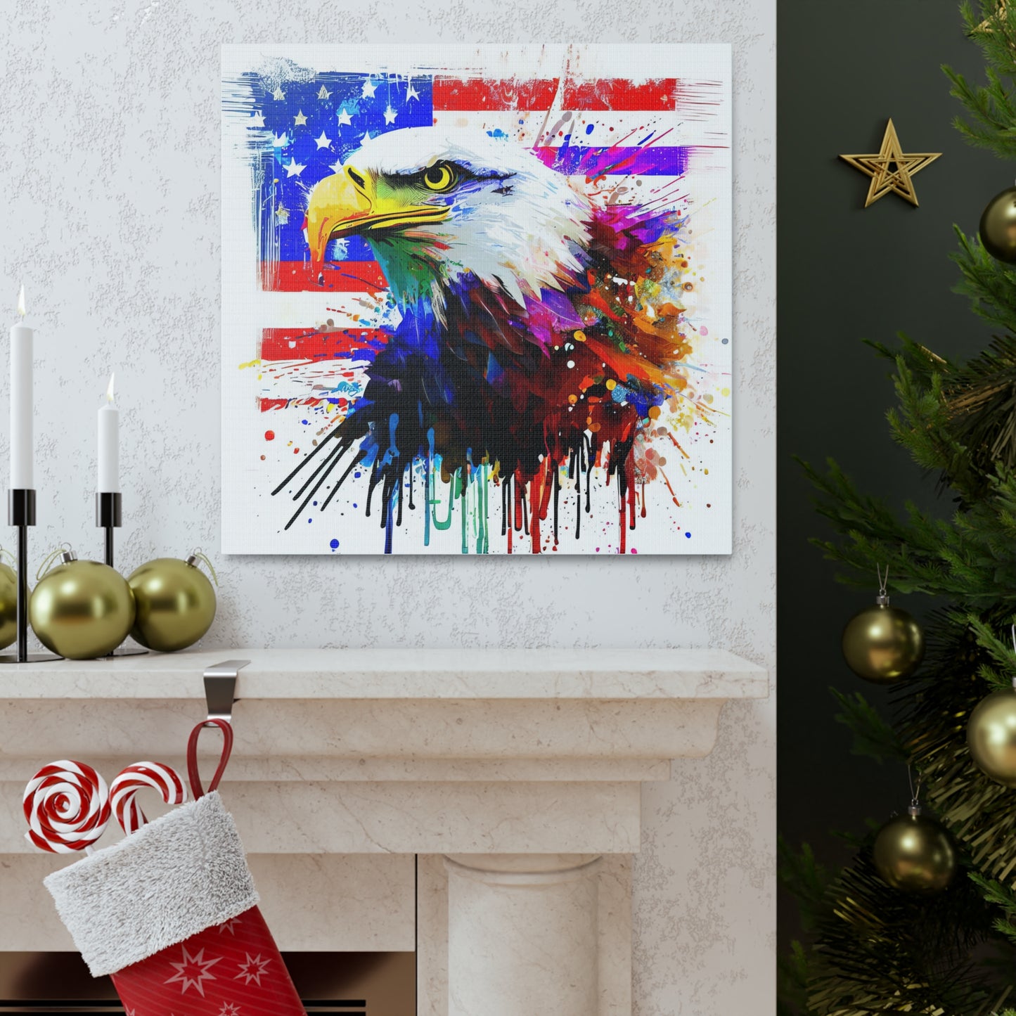 American Eagle Flag  - Canvas Wall Art