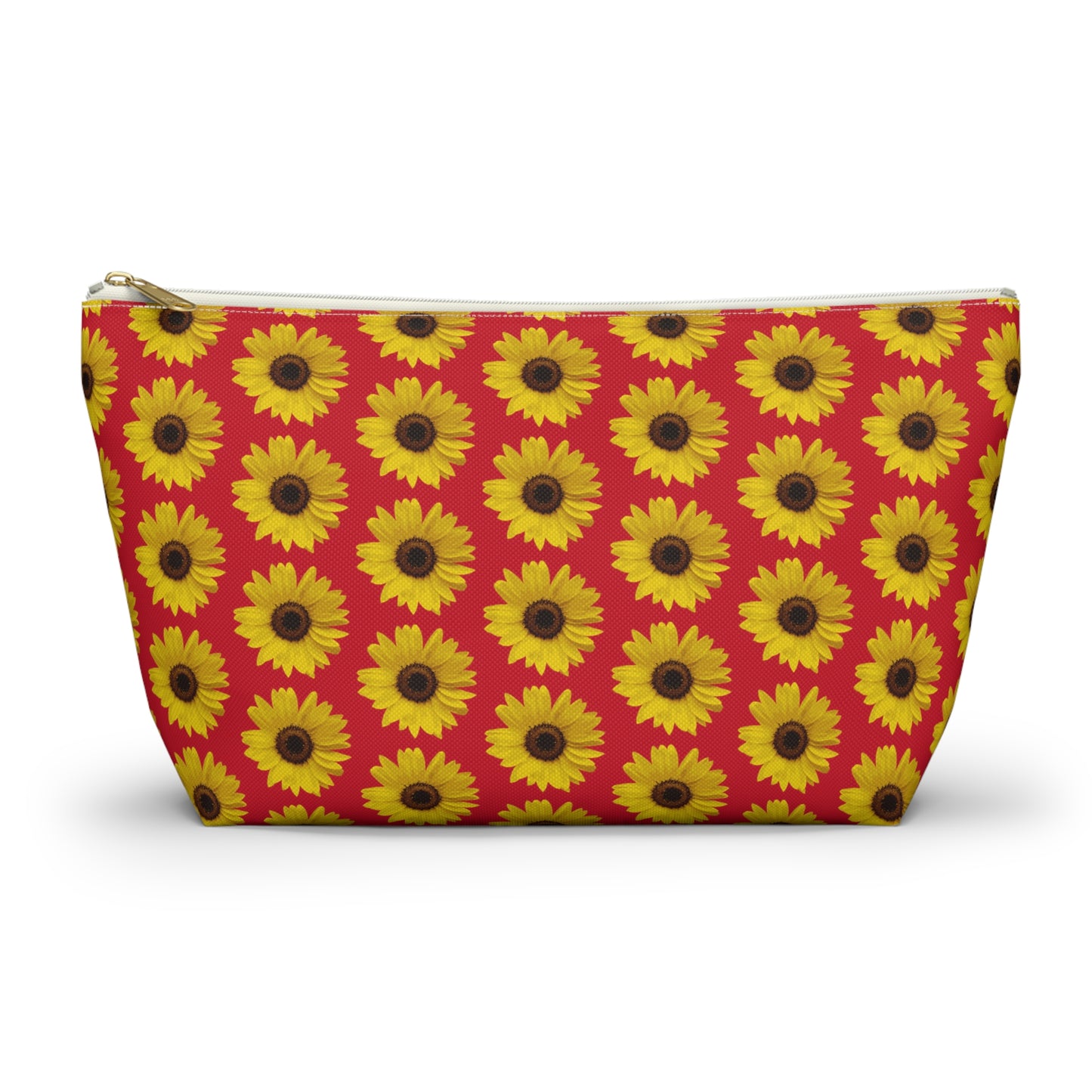 Sunflower Red Accessory Pouch w T-bottom