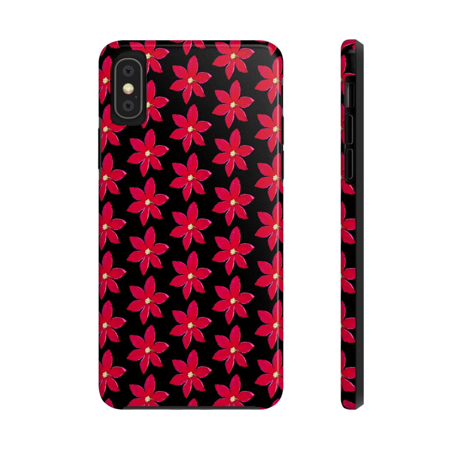 Regency Clematis Black Tough Phone Case