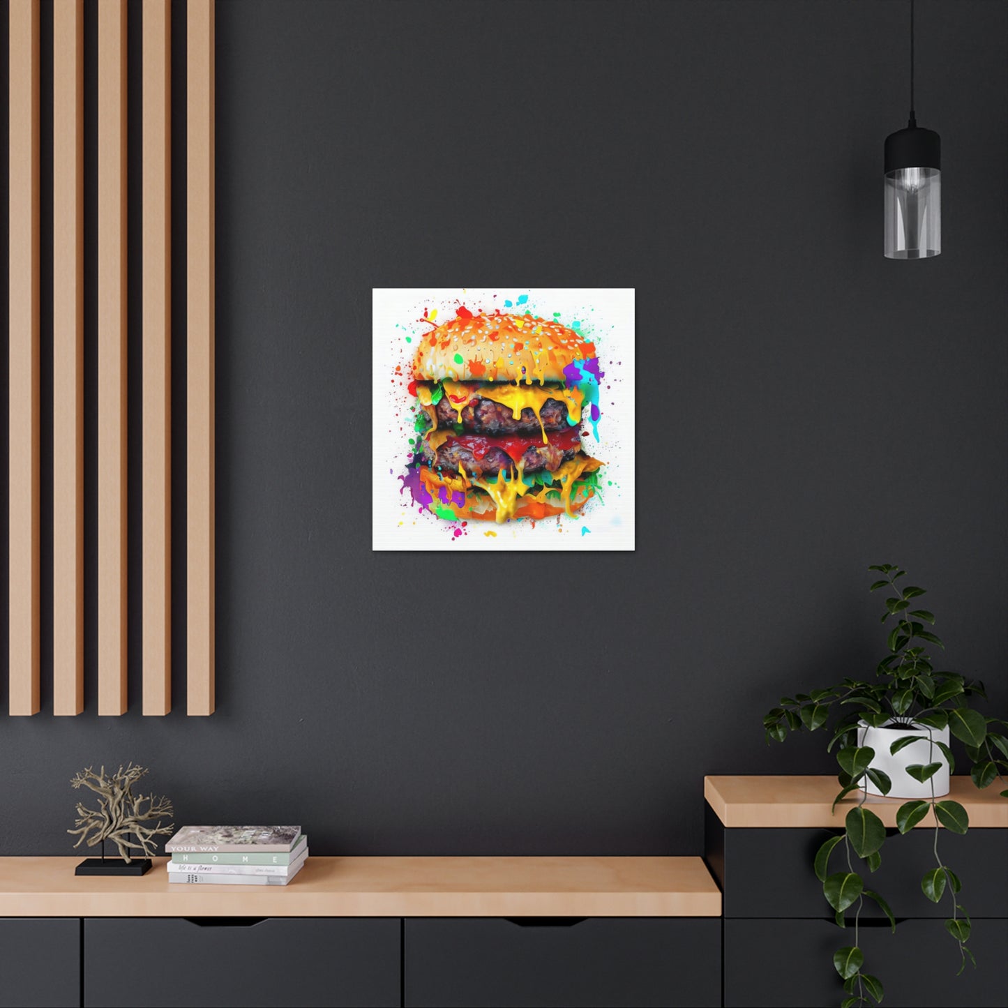 Double Cheese Burger  - Canvas Wall Art