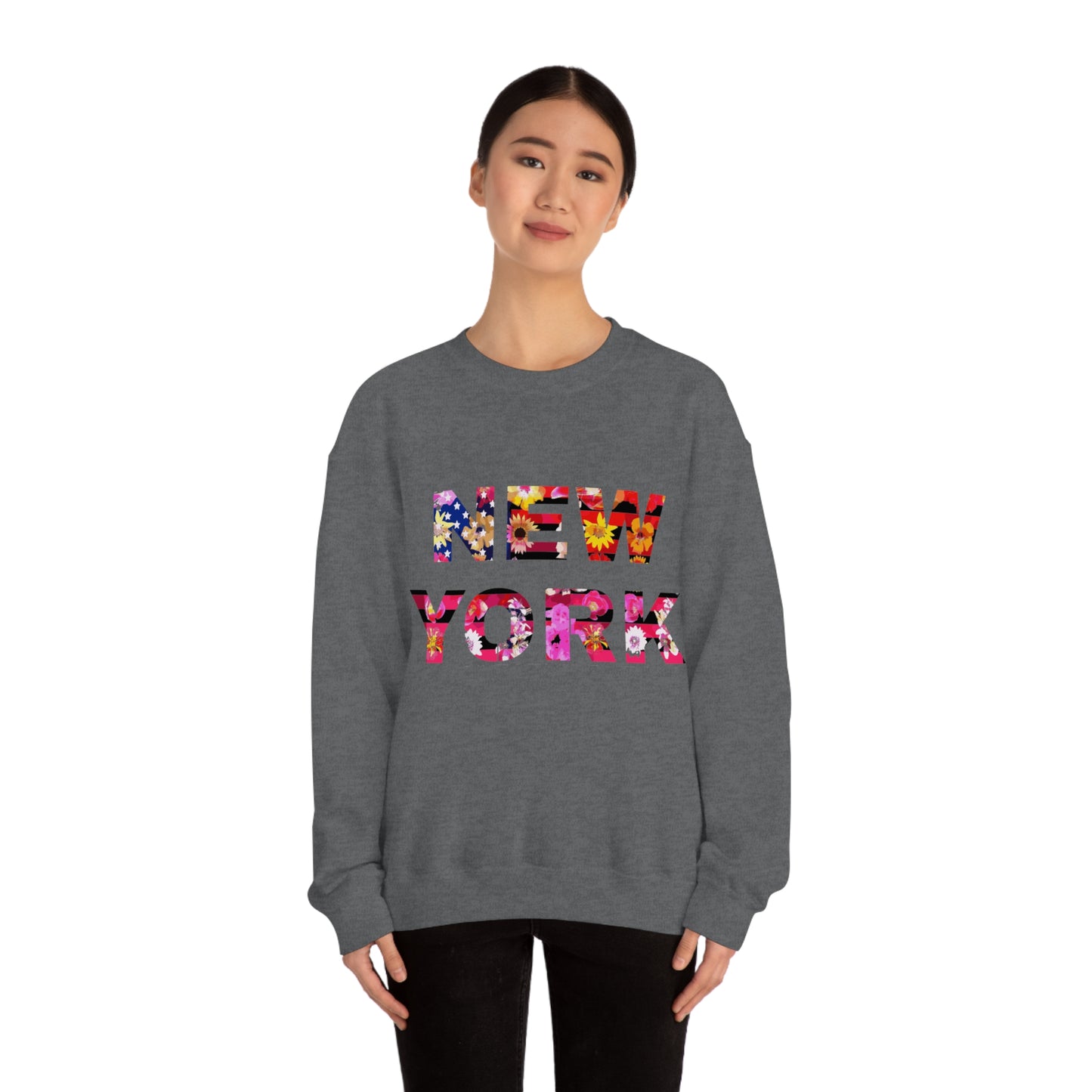 New York Floral Heavy Blend Sweatshirt