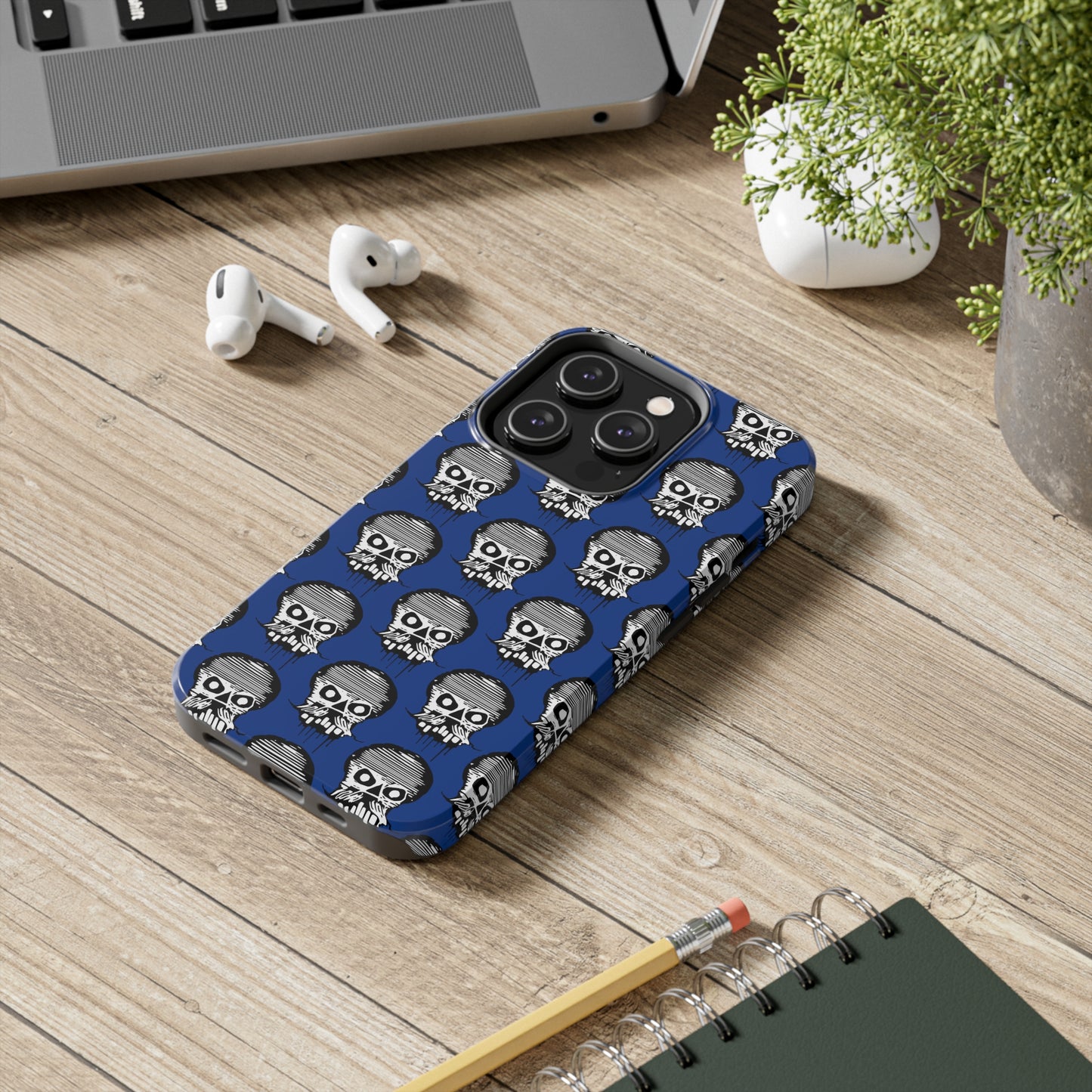 Skull Blue Tough Phone Case