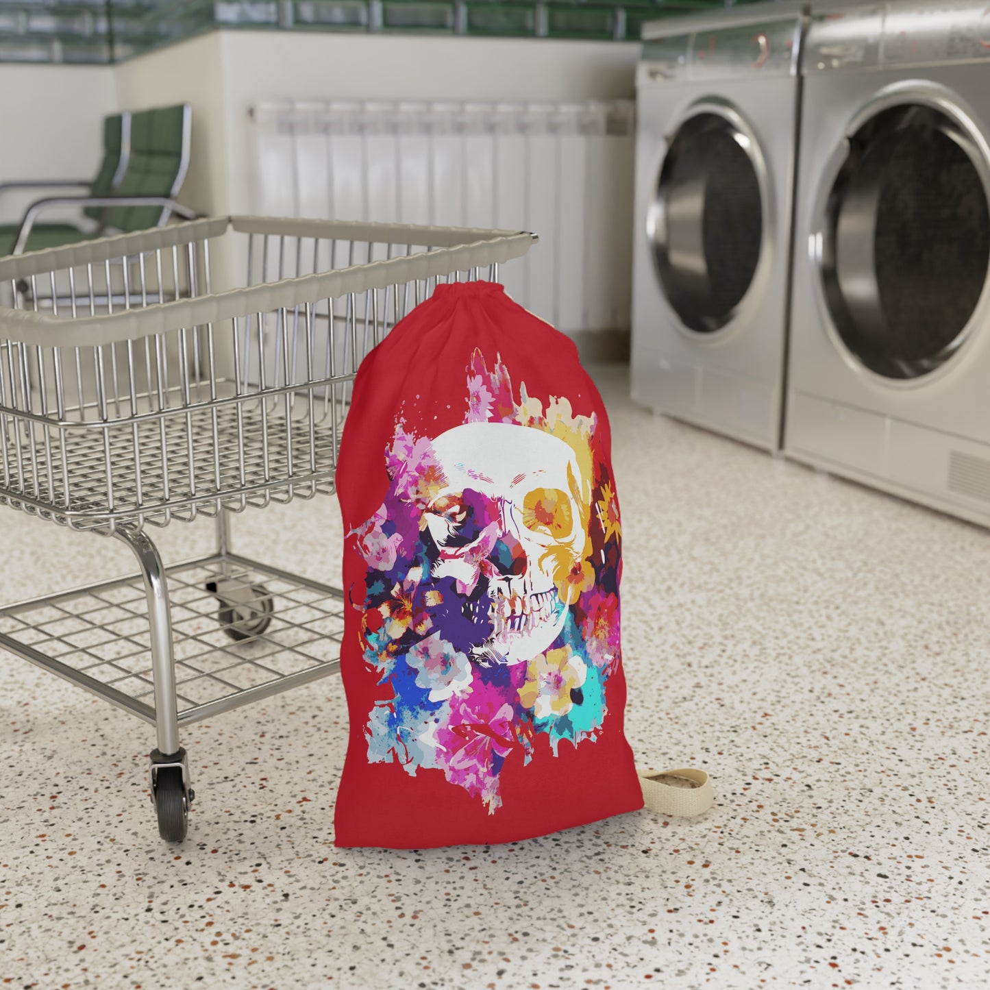 Doom and Bloom Red Laundry Bag