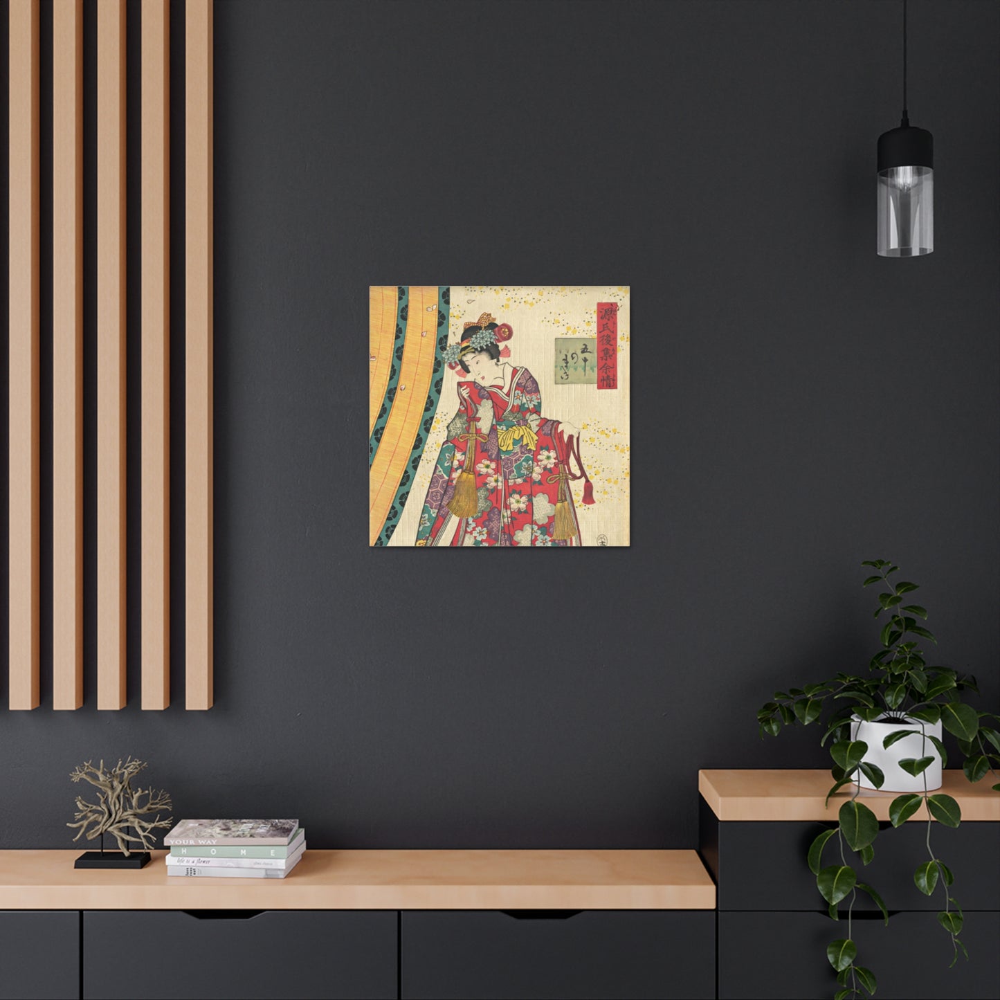 Utagawa Kunisada - Parody of the Third Princess and Kashiwagi Wall Art