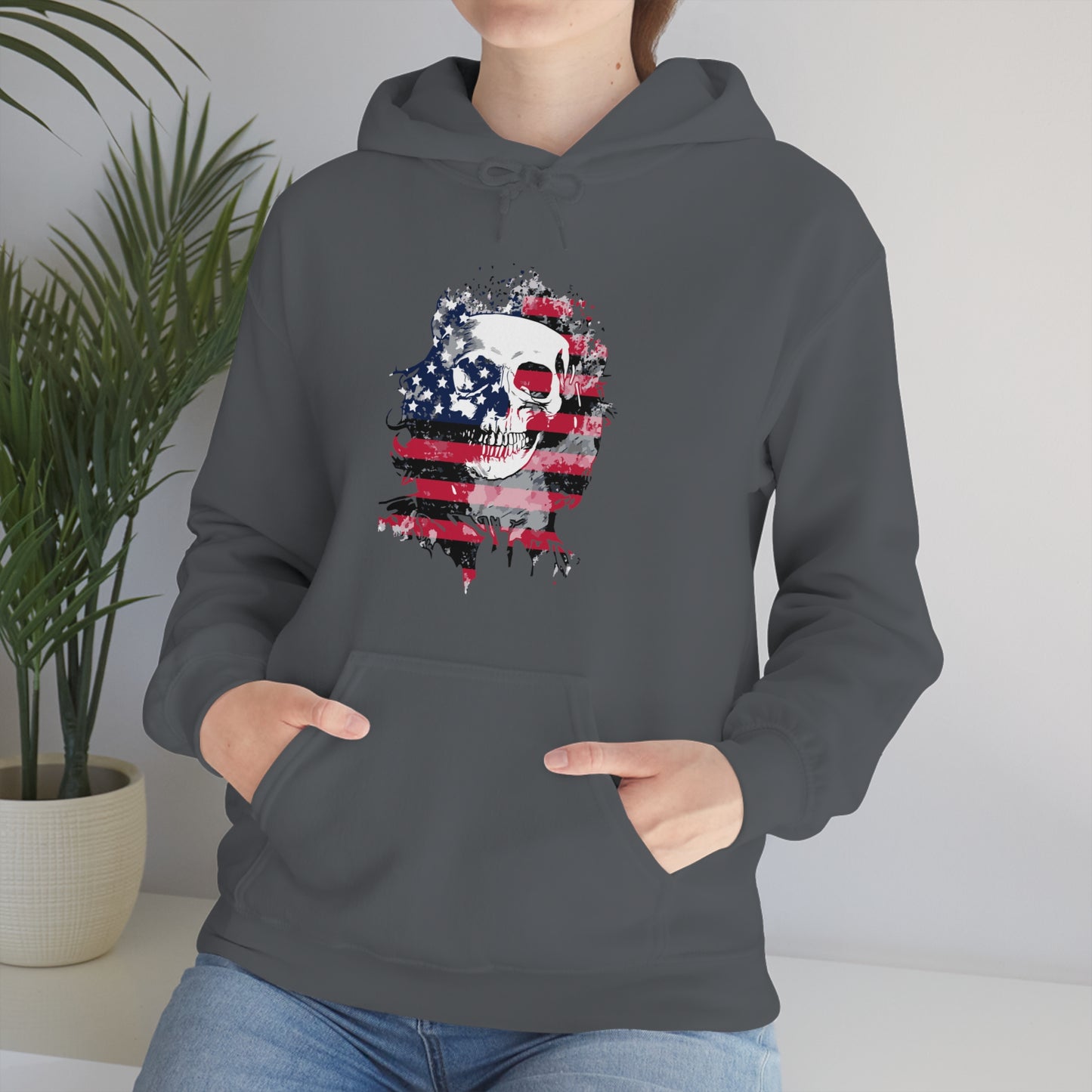 Skull and Flag Unisex Heavy Blend™ Hooded Sweatshirt