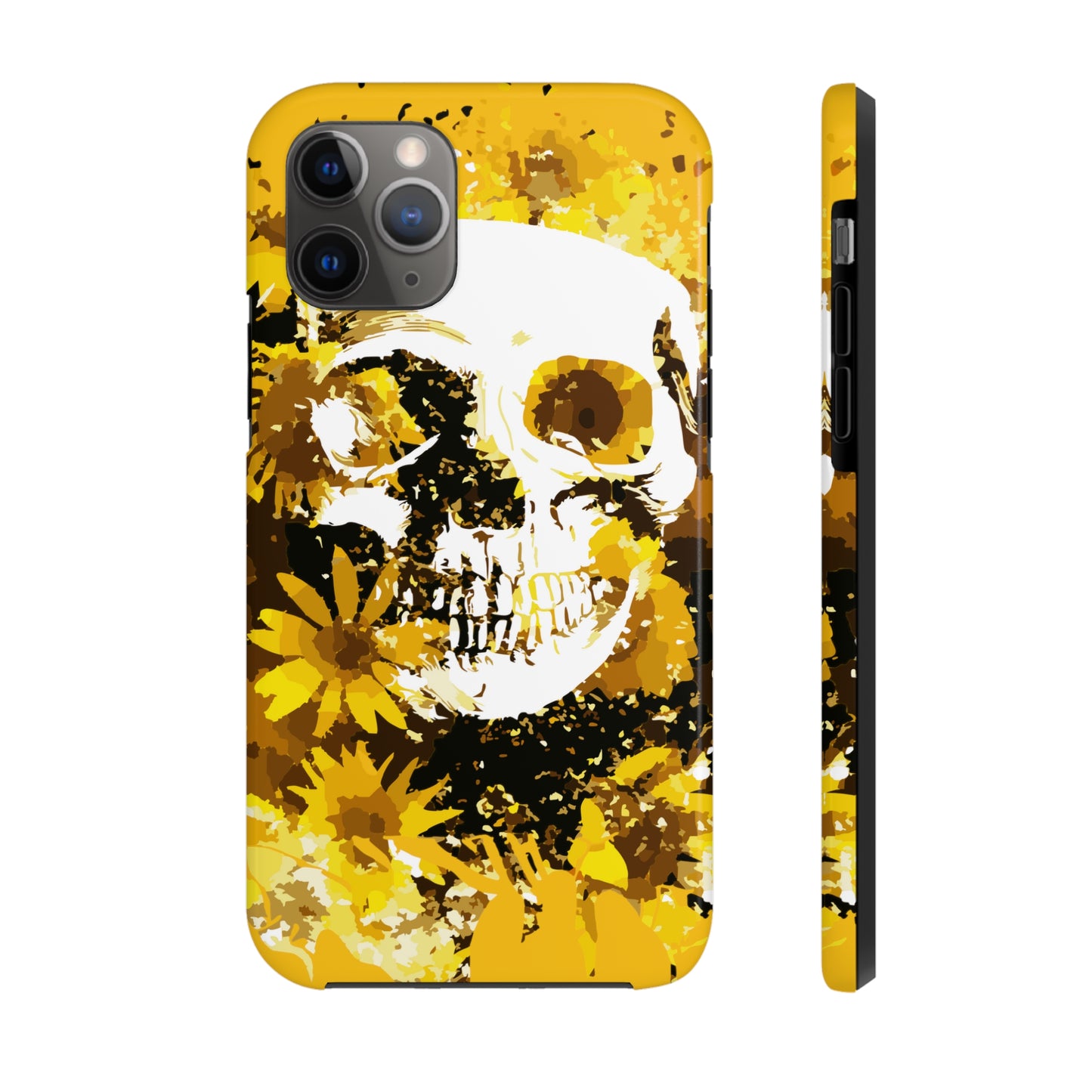 Sunflower Skull Tough Phone Case