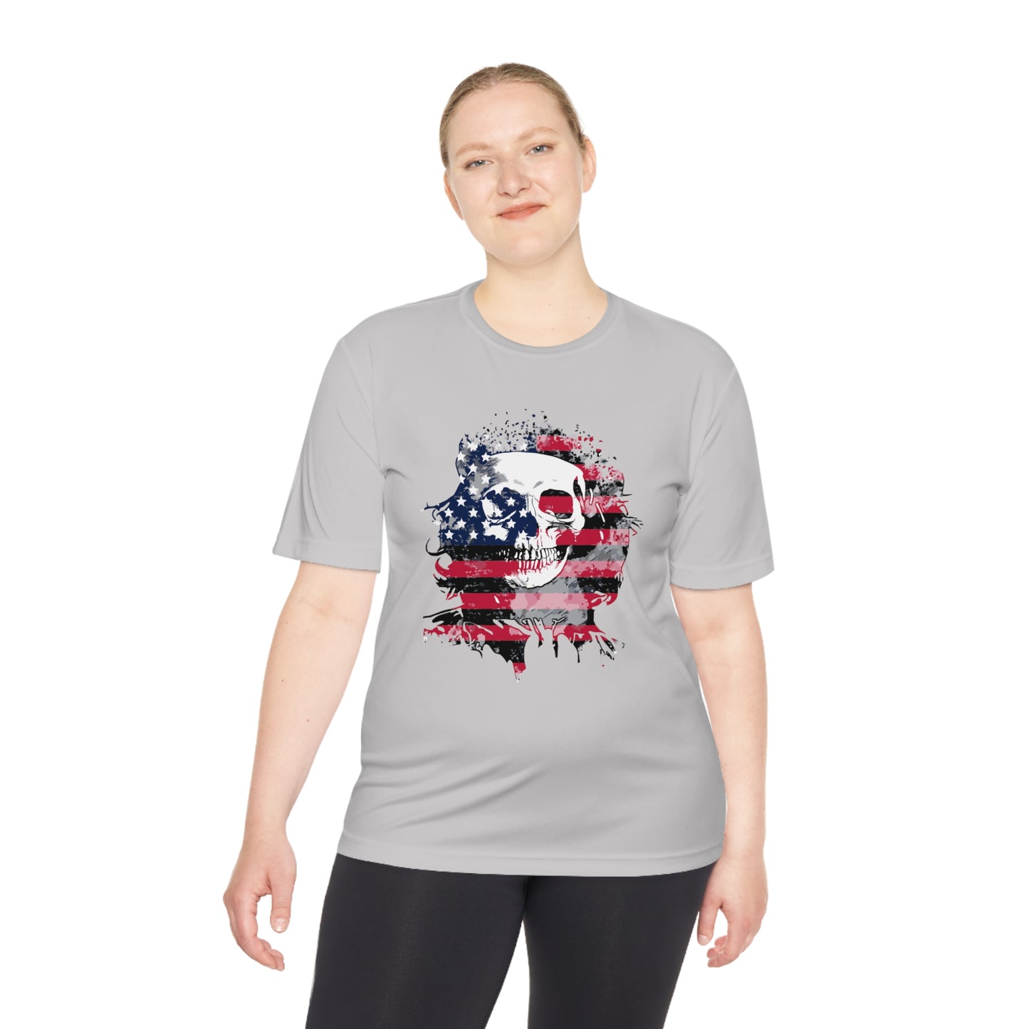 Skull and Flag Unisex Moisture Wicking Tee