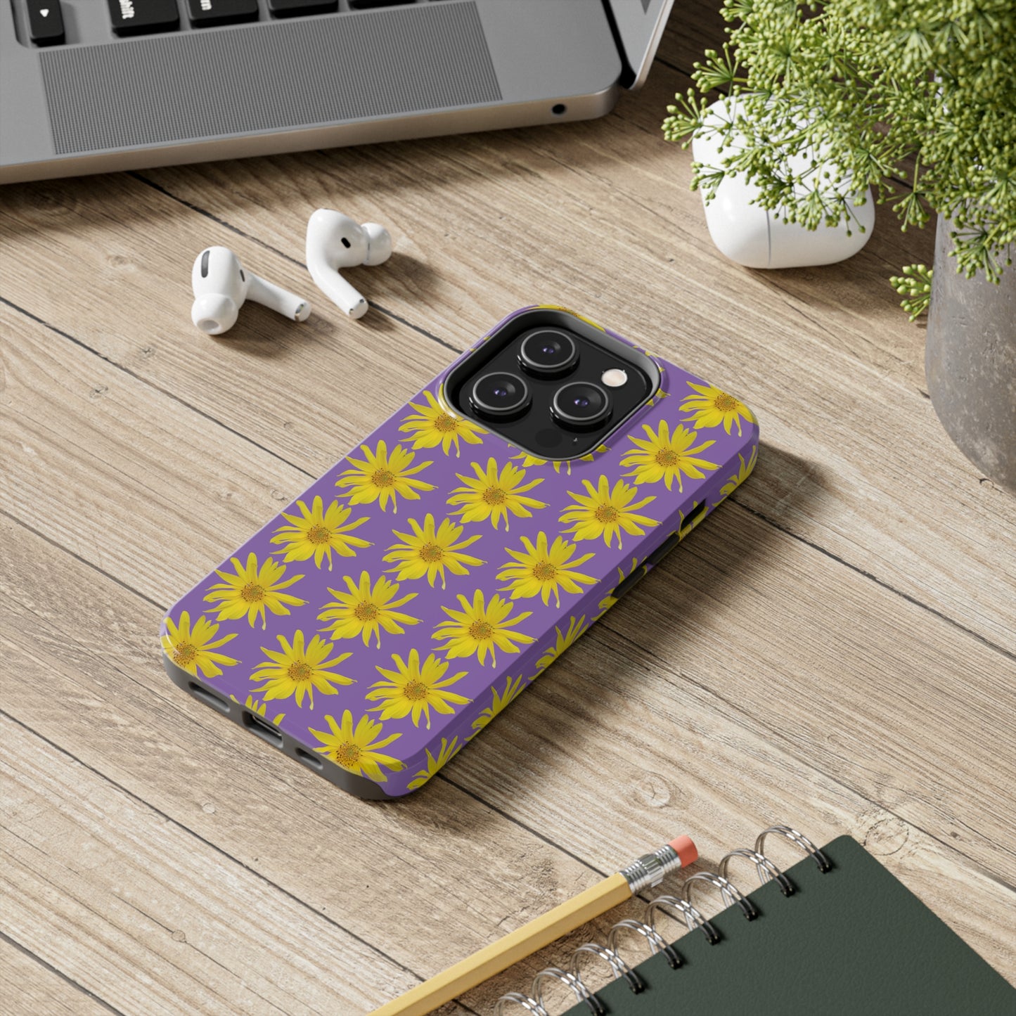 Wild Sunflower Purple Tough Phone Case