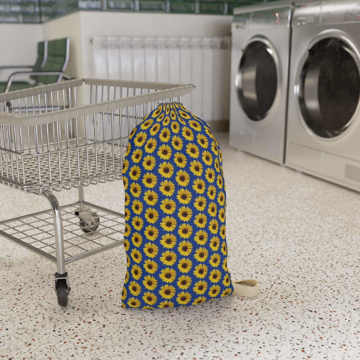 Sunflower Blue Laundry Bag