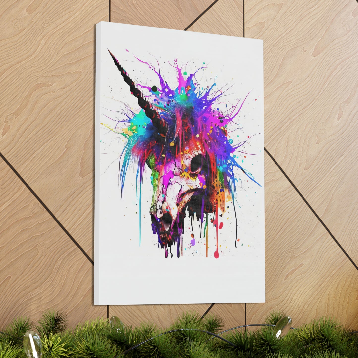 Unicorn Skull - Canvas Wall Art