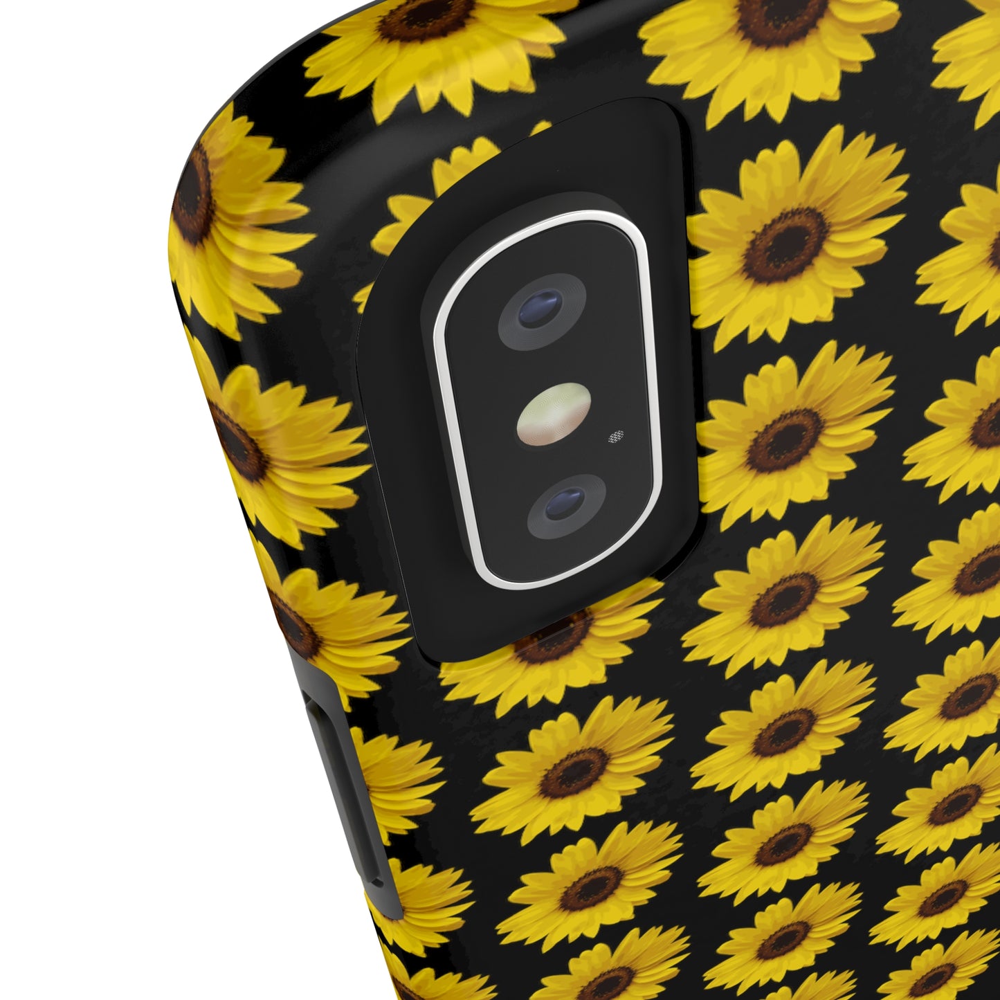 Sunflower Black Tough Phone Case