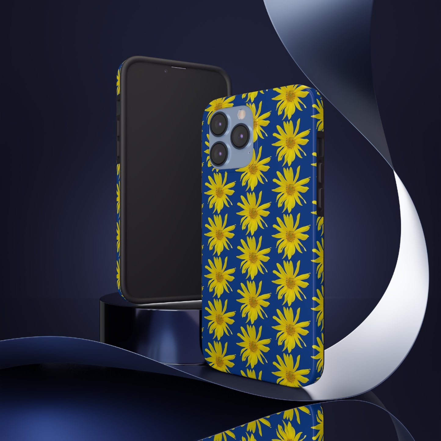 Wild Sunflower Blue Tough Phone Case