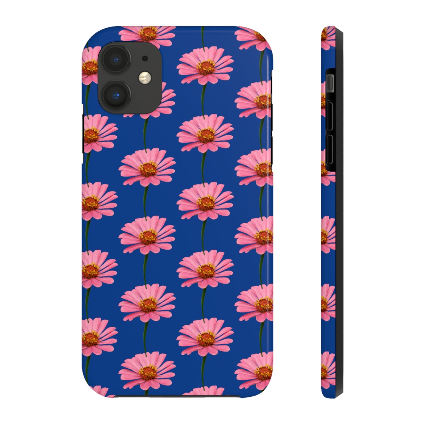 Pink Zinnia Blue Tough Phone Case