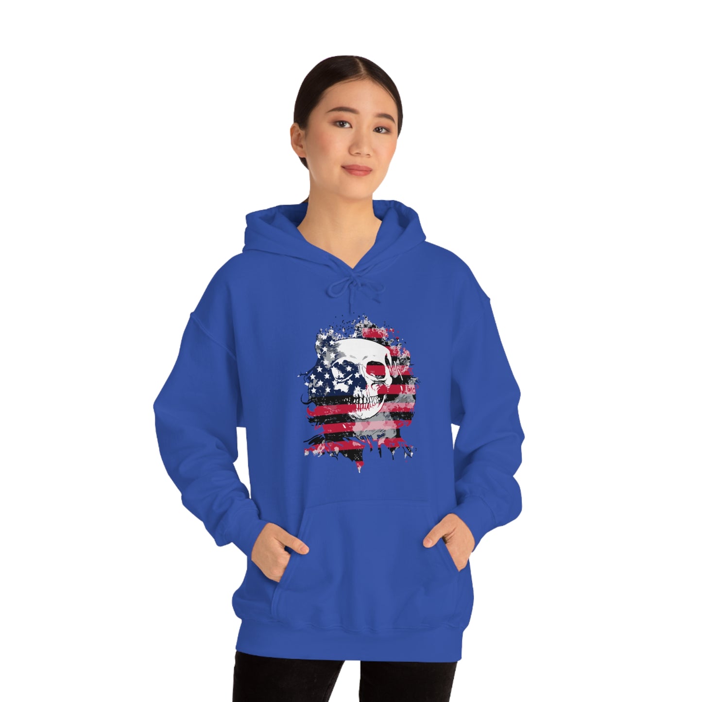 Skull and Flag Unisex Heavy Blend™ Hooded Sweatshirt