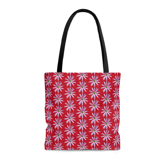 Aster Red Tote Bag