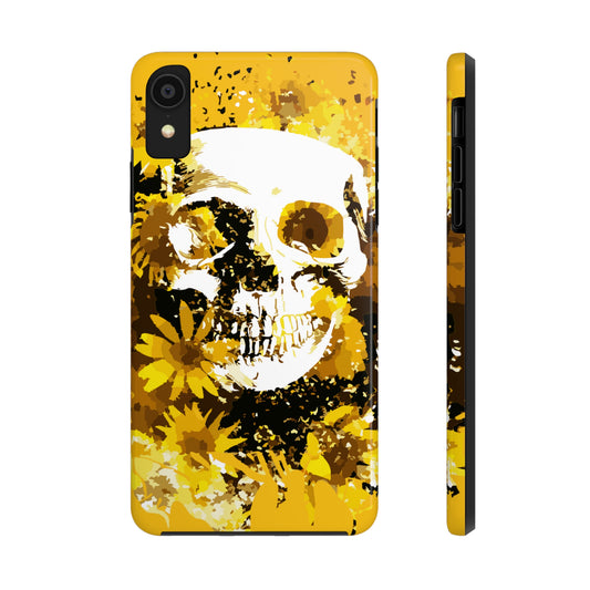 Sunflower Skull Tough Phone Case