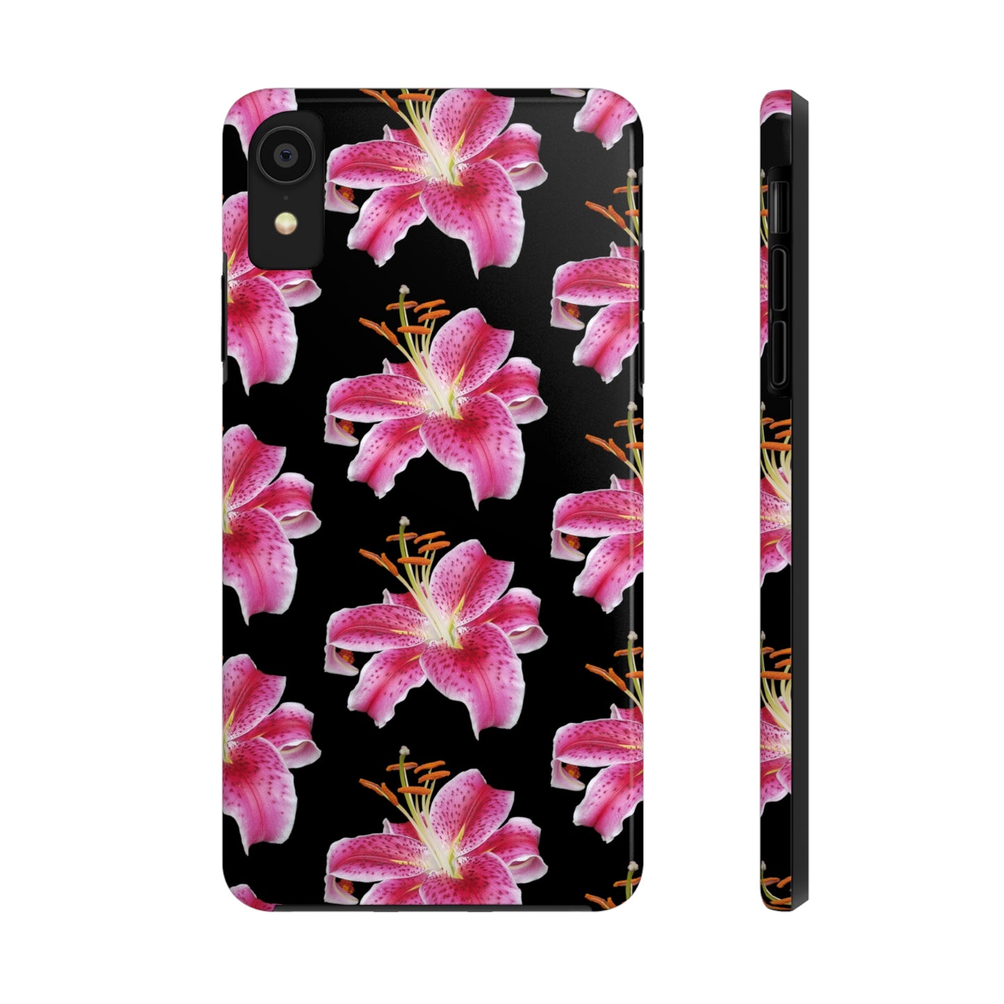 Stargazer Lily Black Tough Phone Case