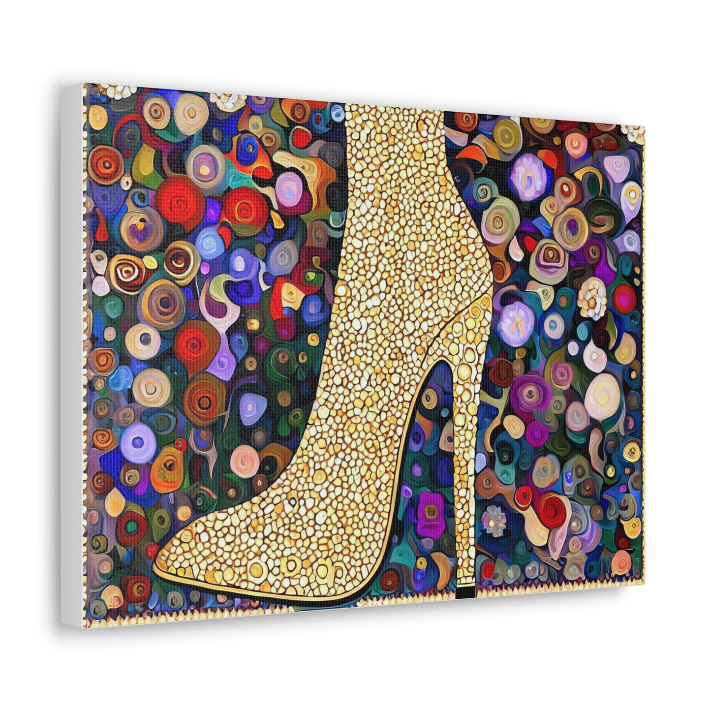 Gold Shoe  - Canvas Wall Art