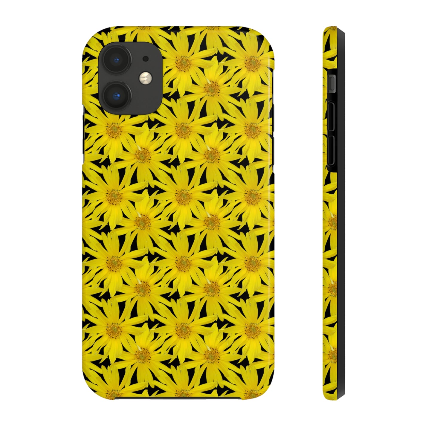 Wall Sunflower Black Tough Phone Case