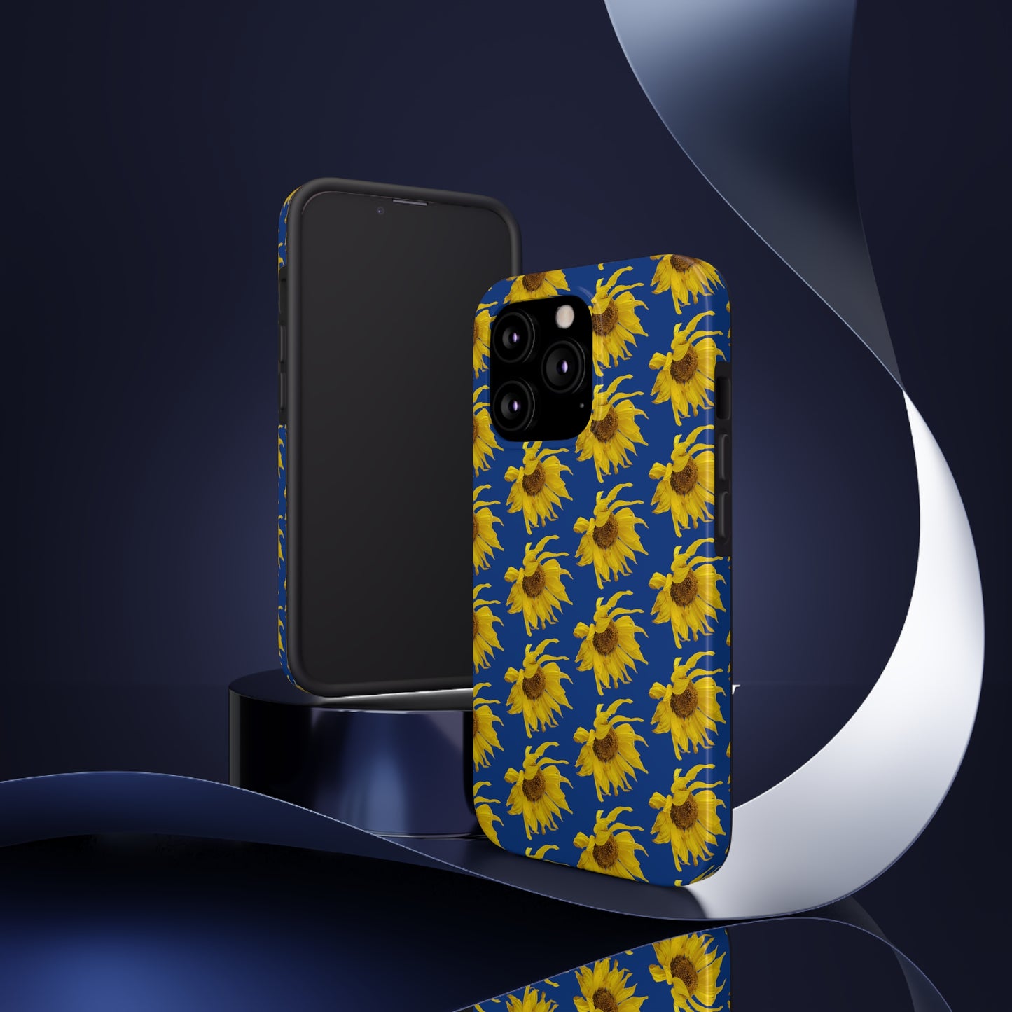 Fall Sunflower Blue Tough Phone Case