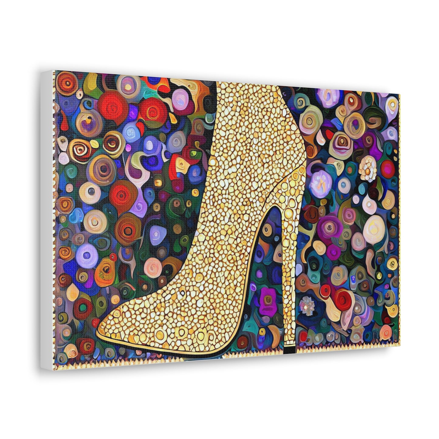 Gold Shoe  - Canvas Wall Art