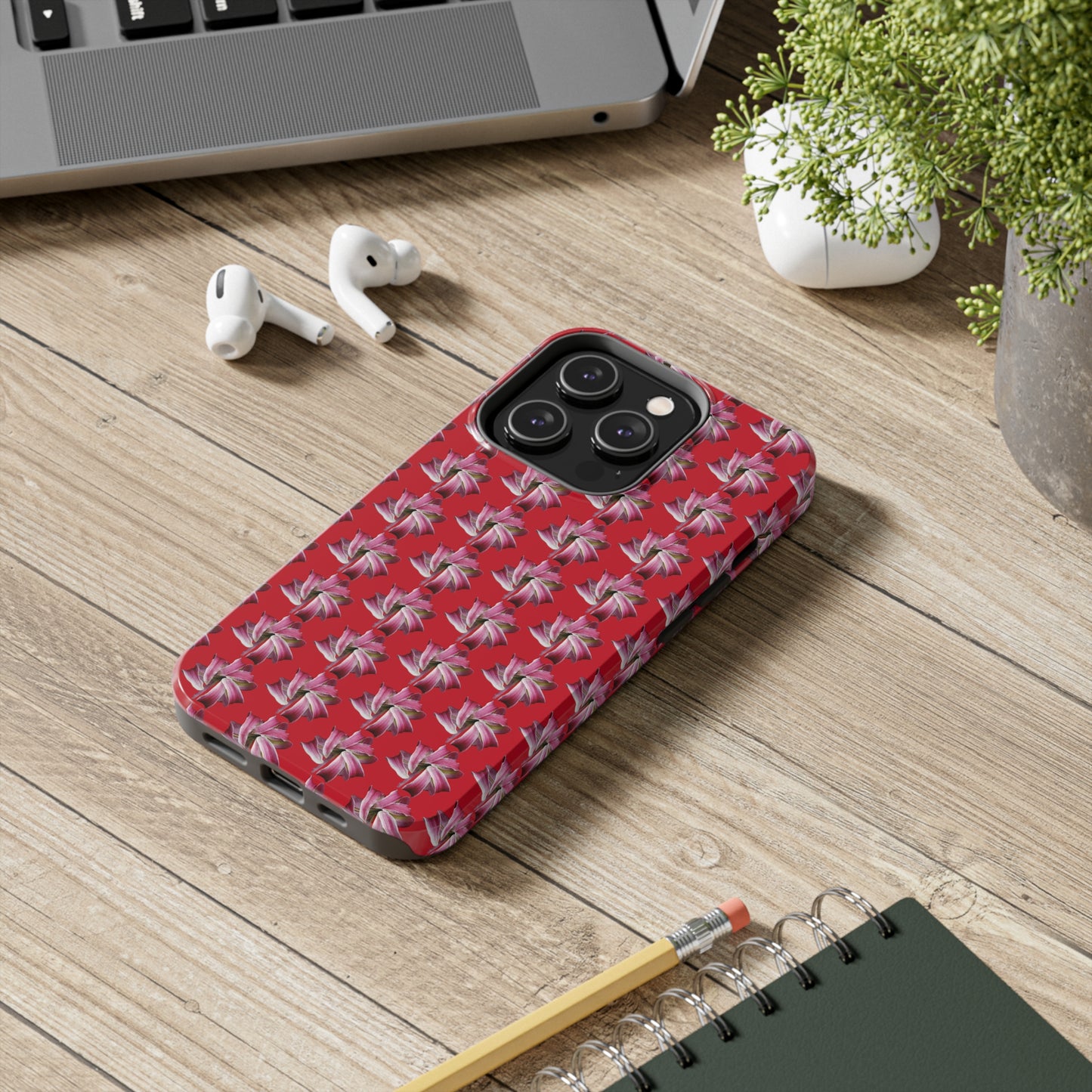 Morning Lily Red Tough Phone Case