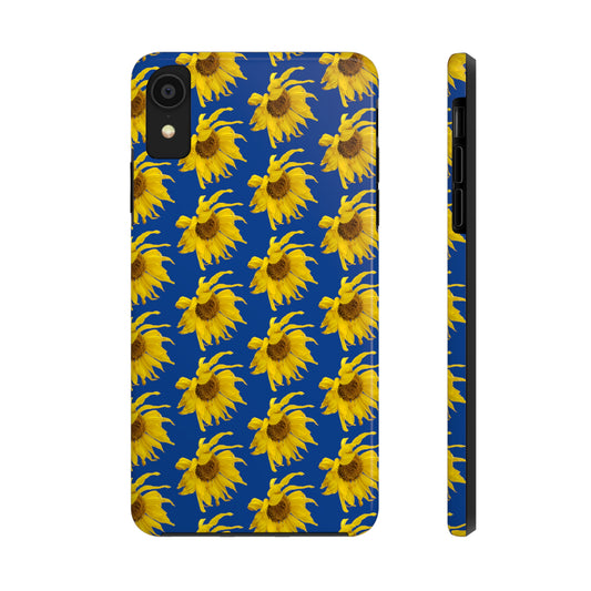 Fall Sunflower Blue Tough Phone Case