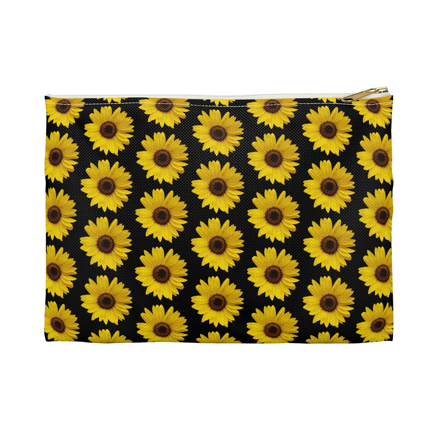 Sunflower Black Accessory Pouch