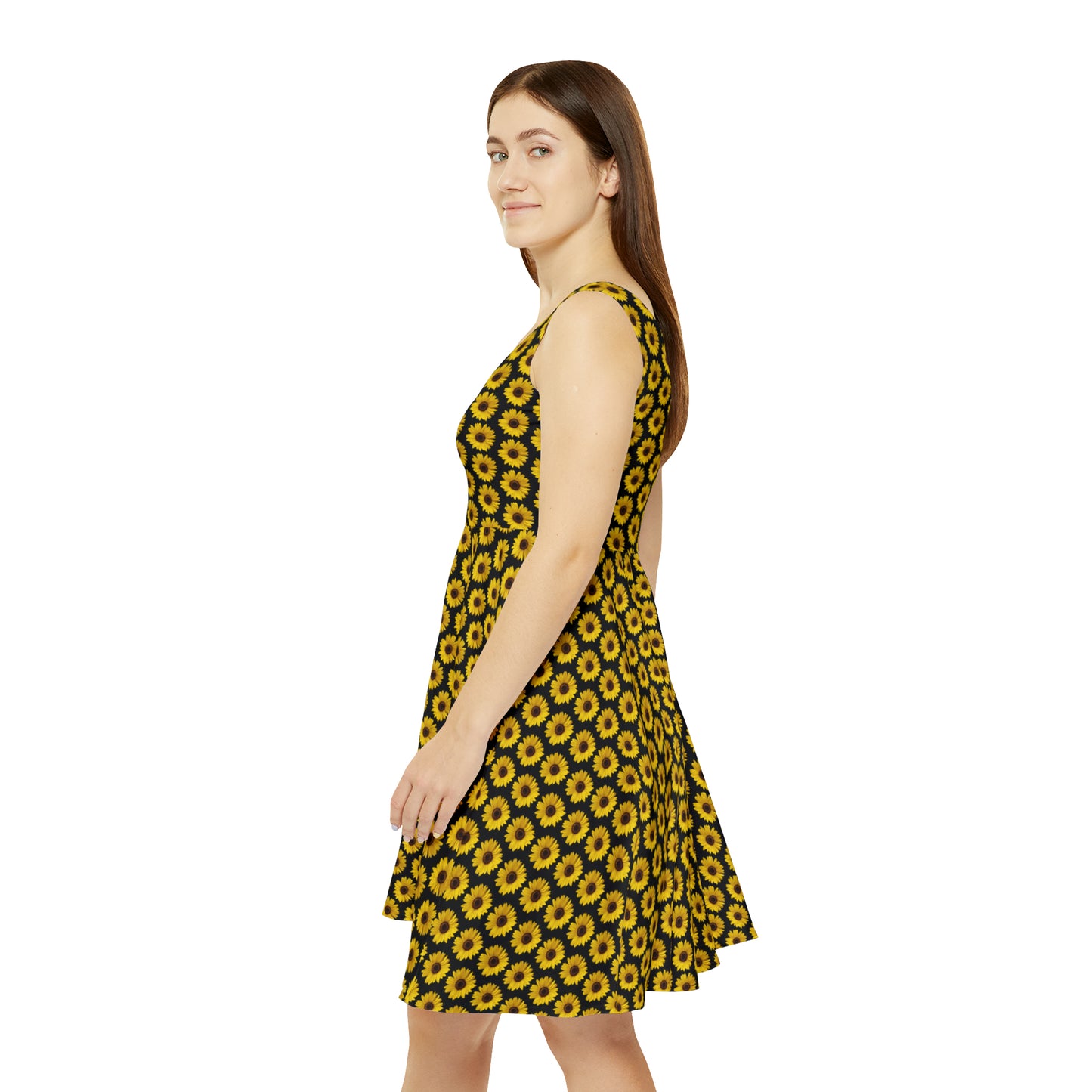 Sunflower Black Skater Dress