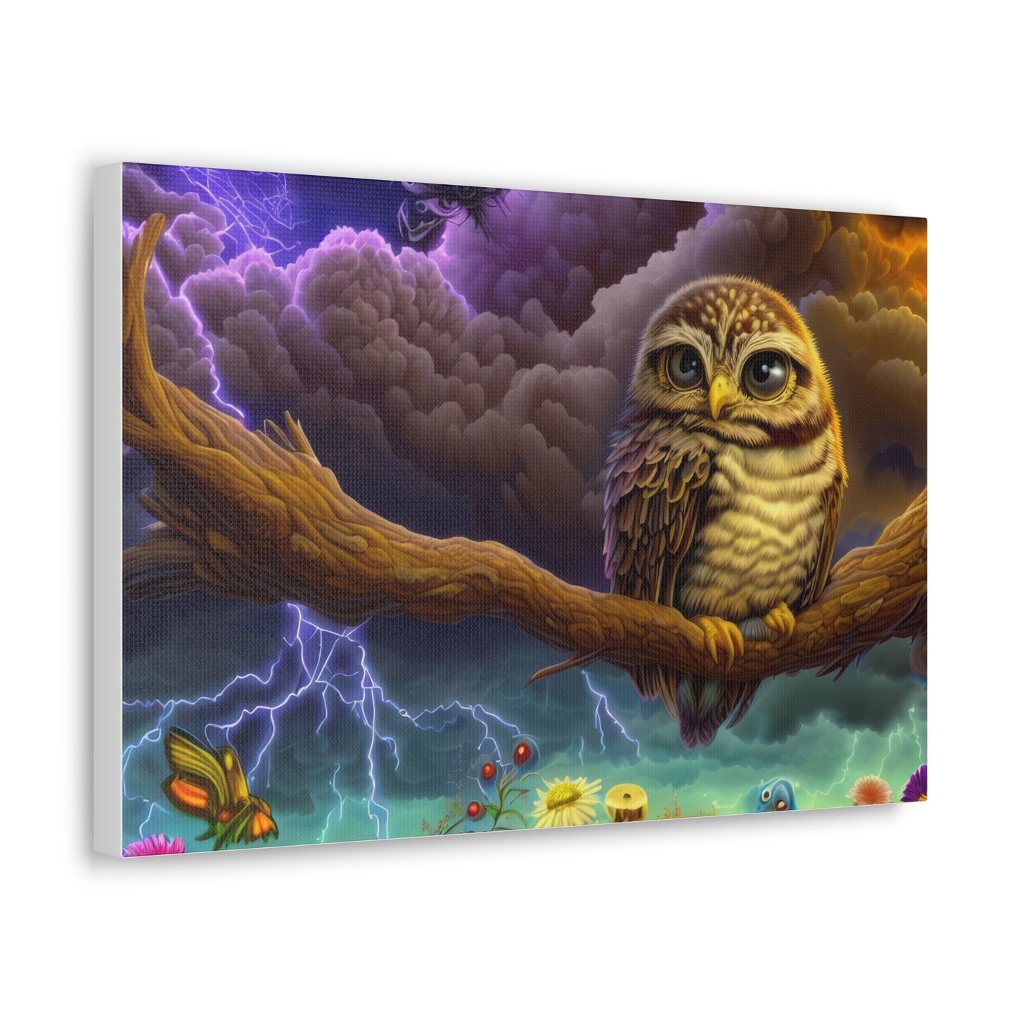 West Virginia Owl - Canvas Wall Art