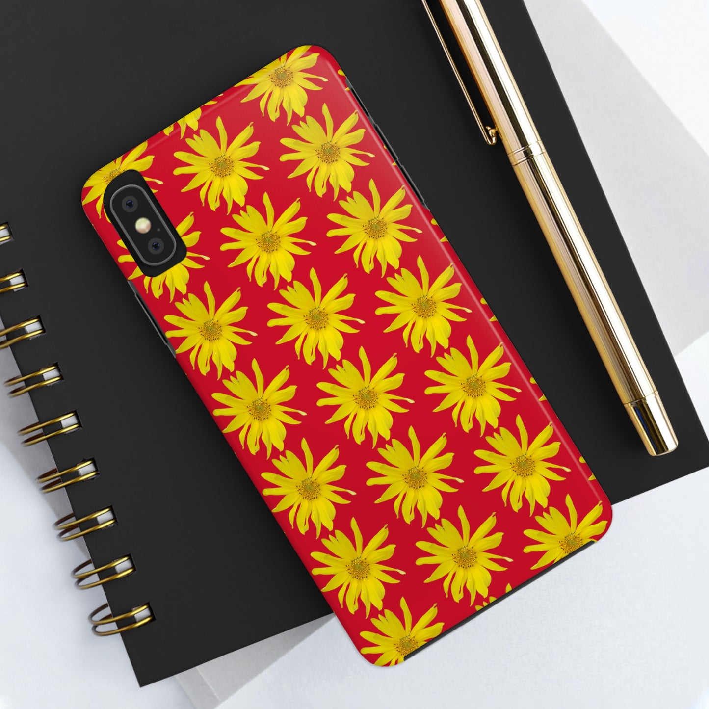 Wild Sunflower Red Tough Phone Case