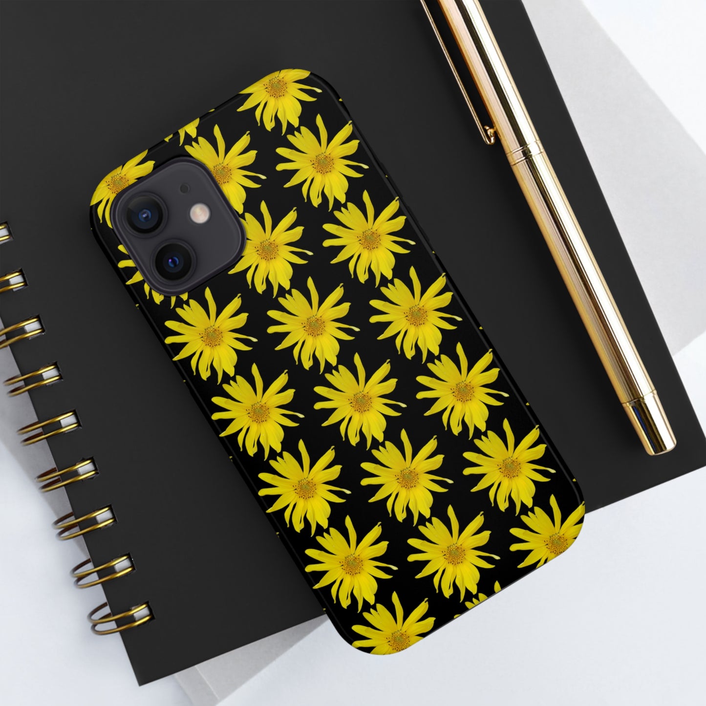 Wild Sunflower Black Tough Phone Case