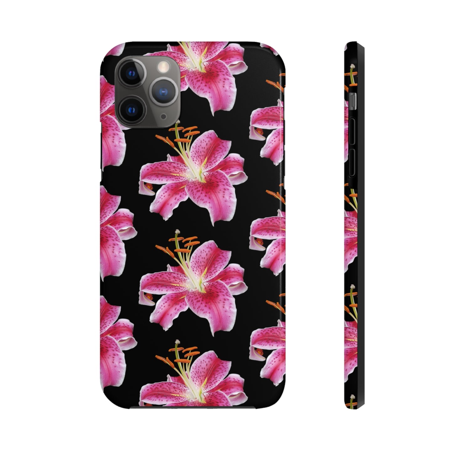 Stargazer Lily Black Tough Phone Case