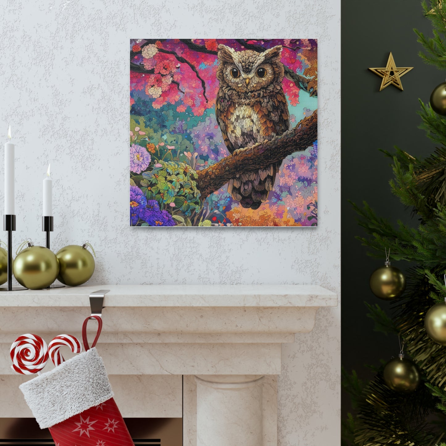 Nebraska Owl - Canvas Wall Art