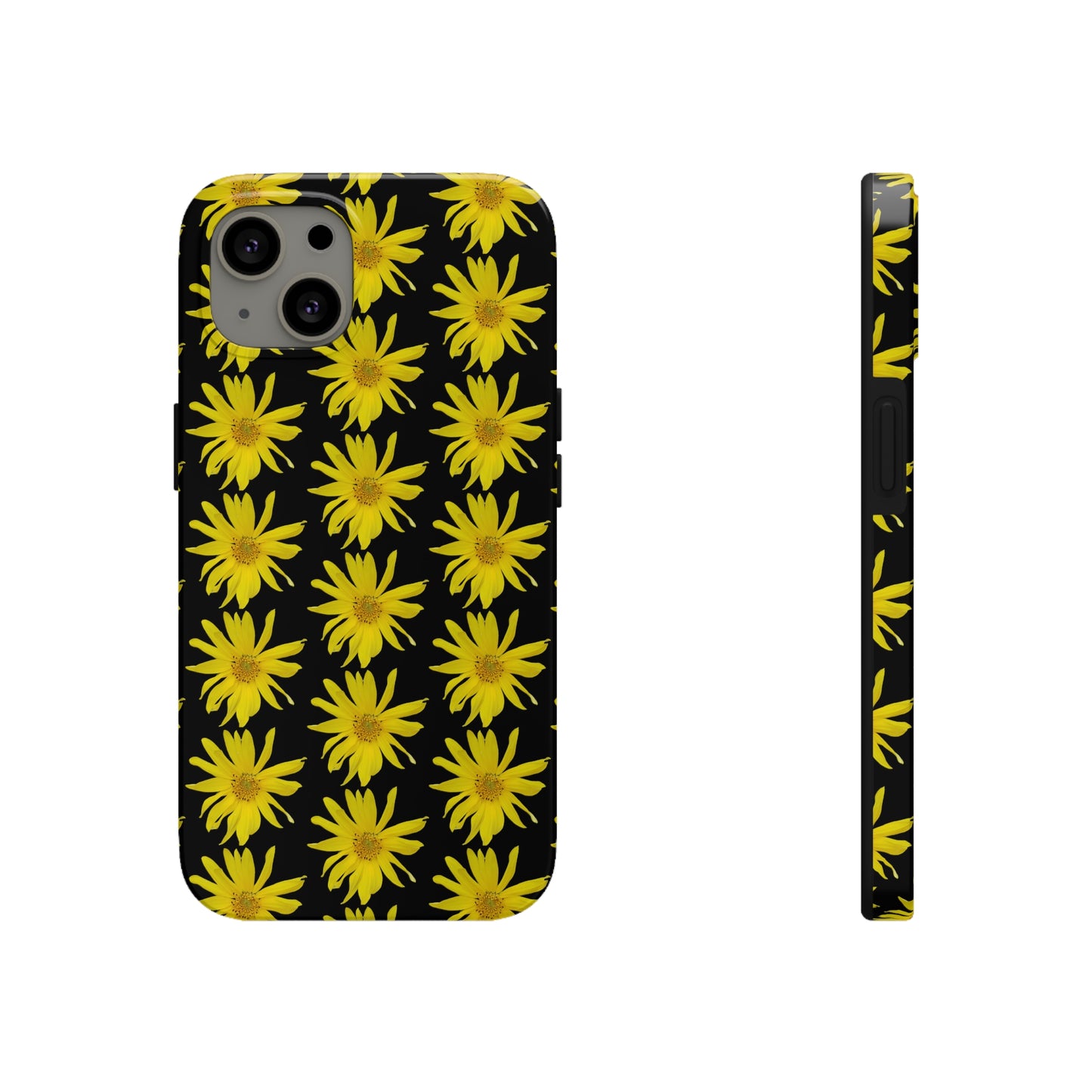 Wild Sunflower Black Tough Phone Case