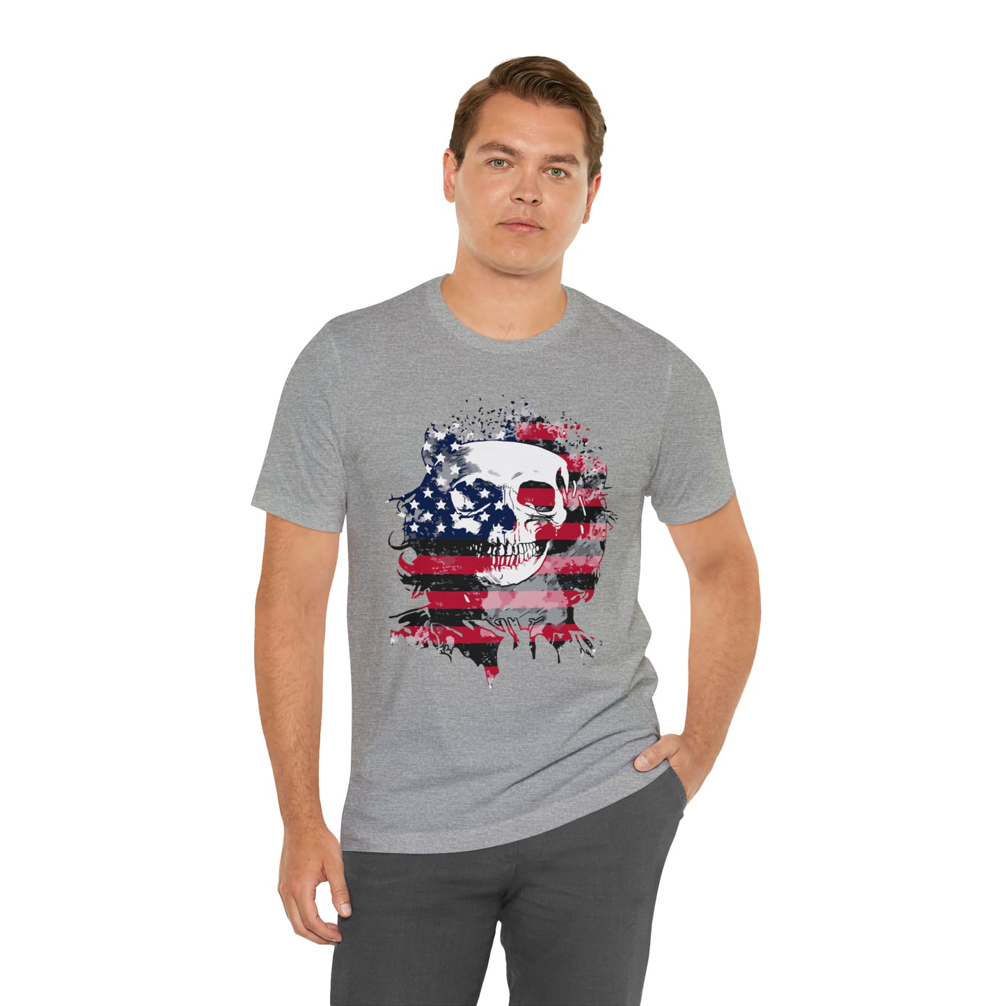 Skull and Flag Unisex Jersey Short Sleeve Tee