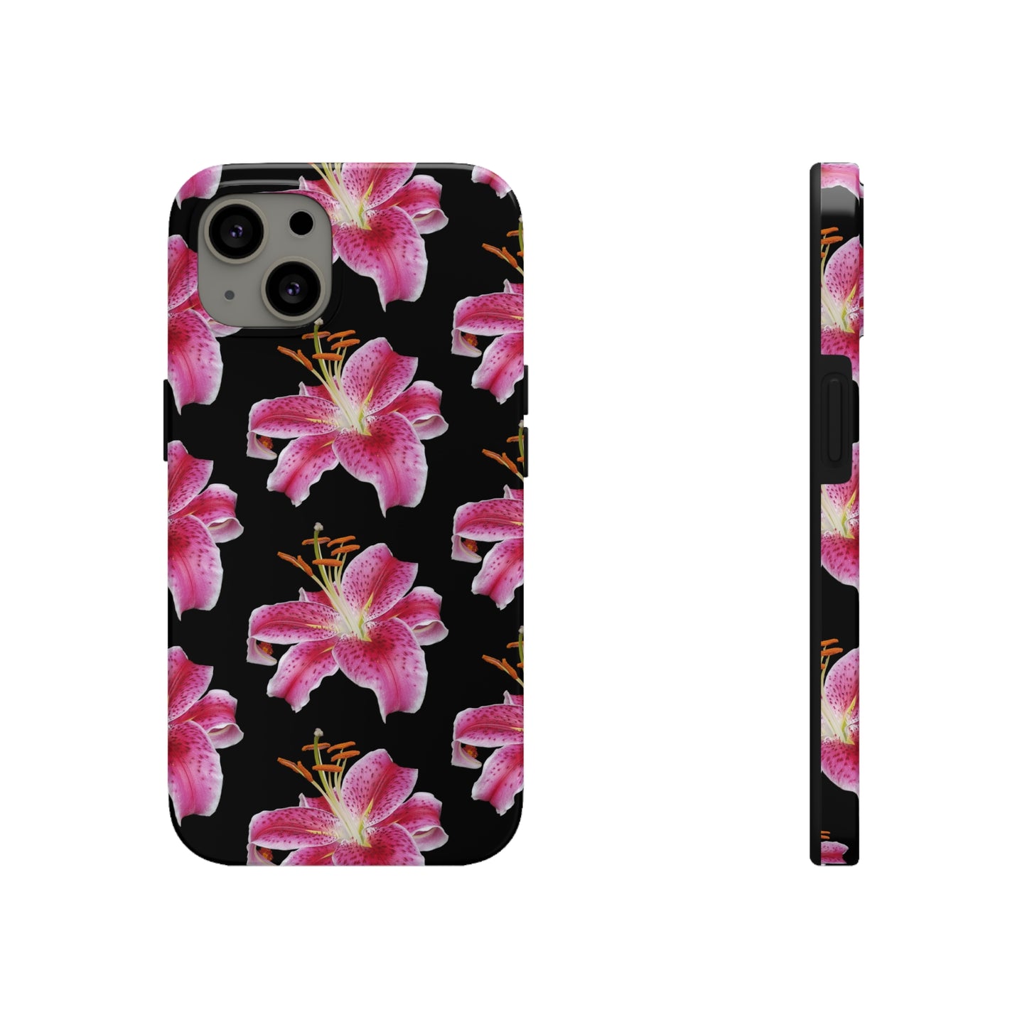 Stargazer Lily Black Tough Phone Case